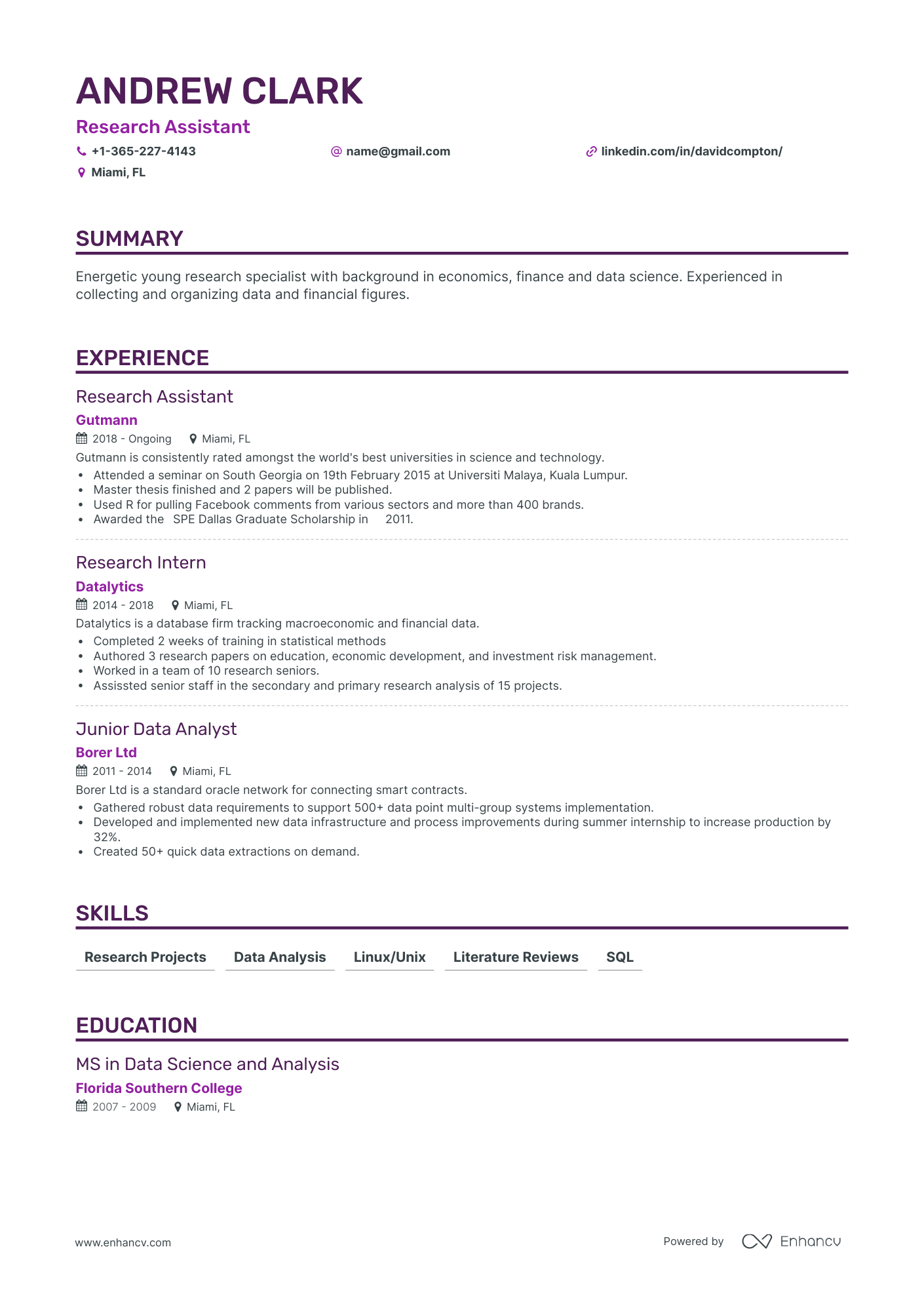 5 Research Assistant Resume Examples & Guide for 2023