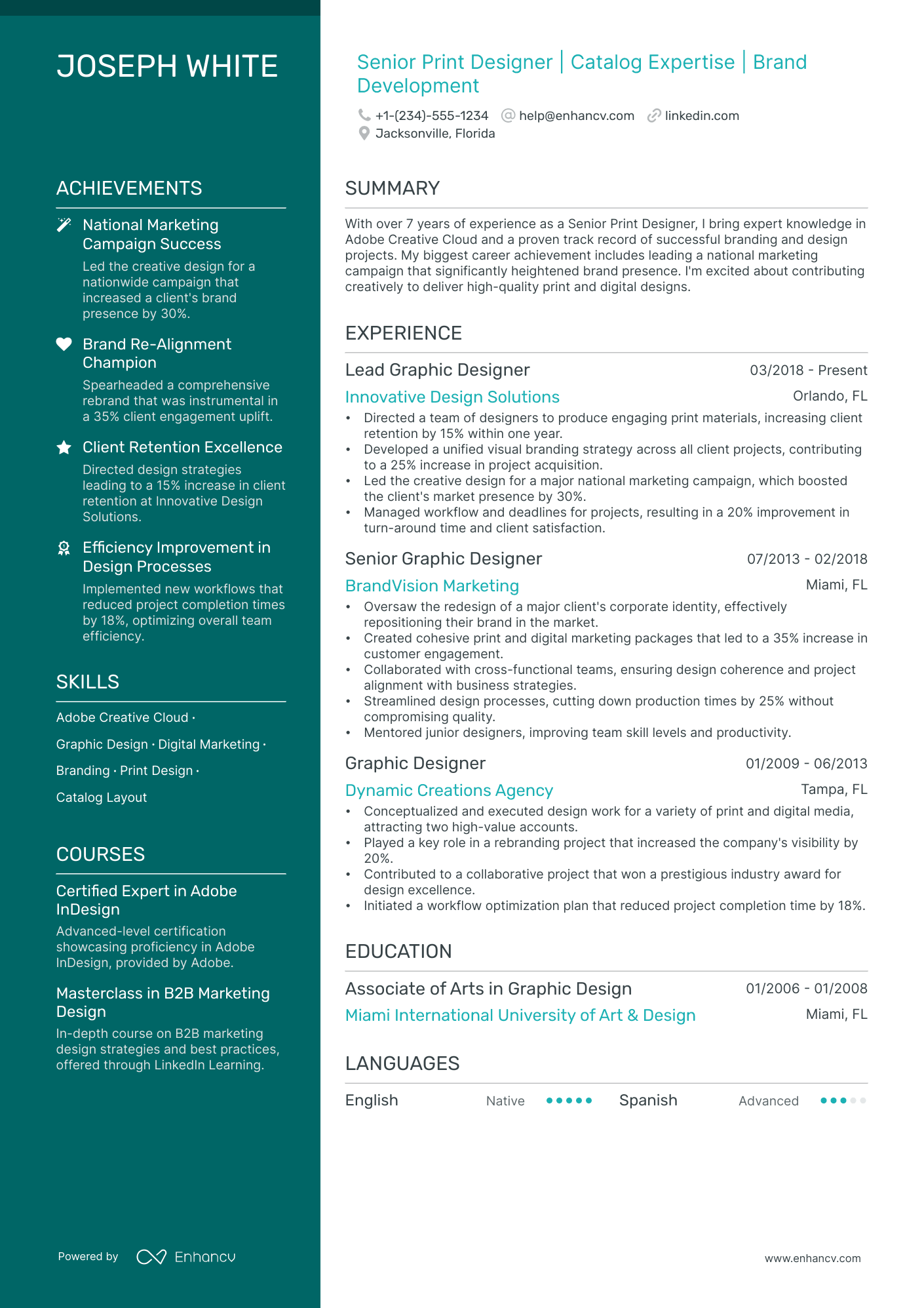 5 Print Designer Resume Examples & Guide for 2024