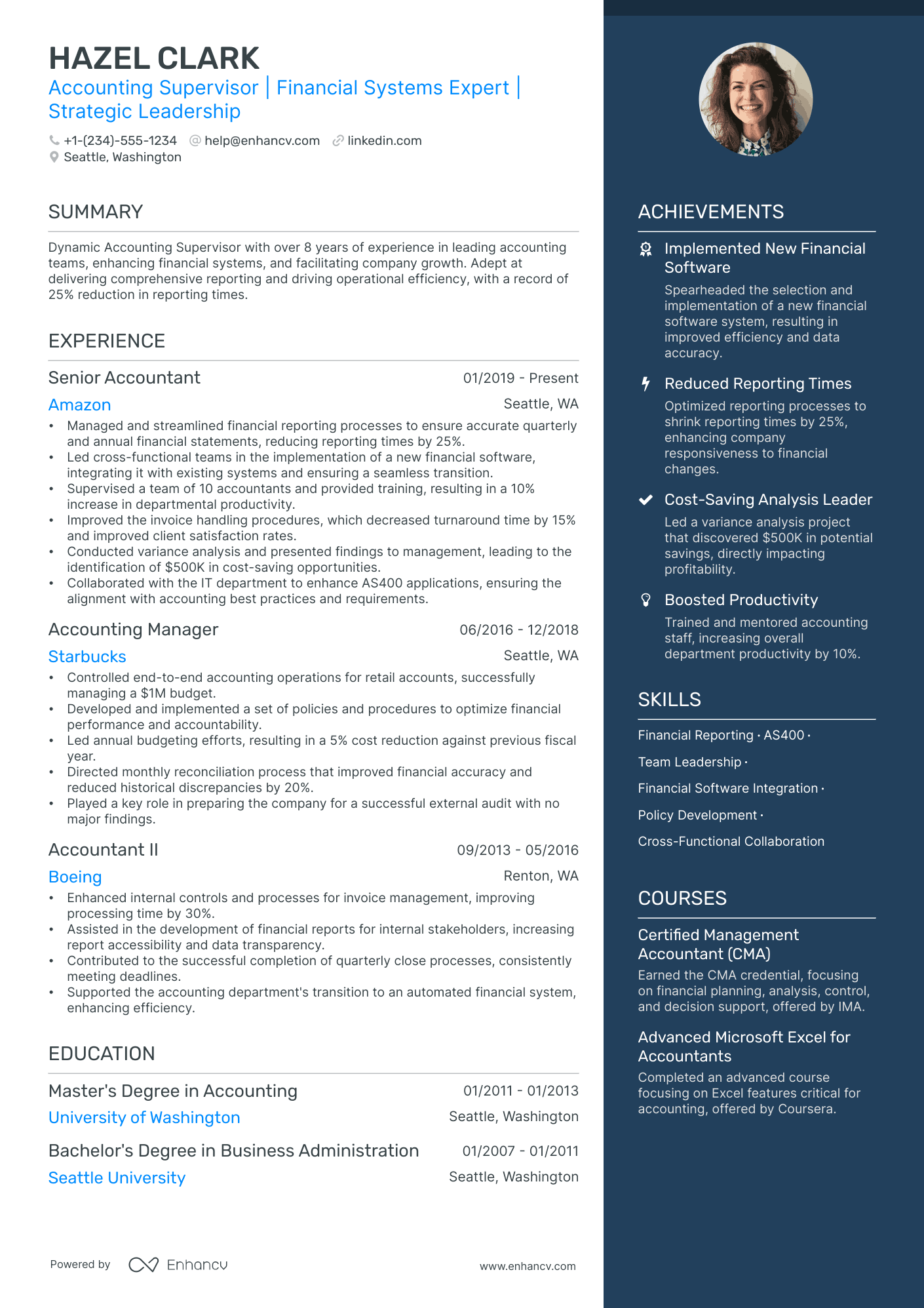 5 Accounting Supervisor Resume Examples & Guide for 2024