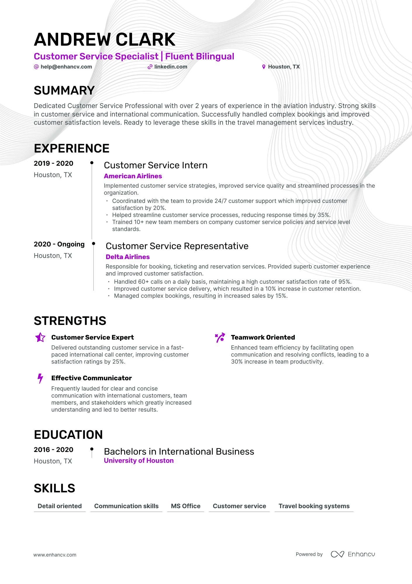 customer service resume examples with no experience