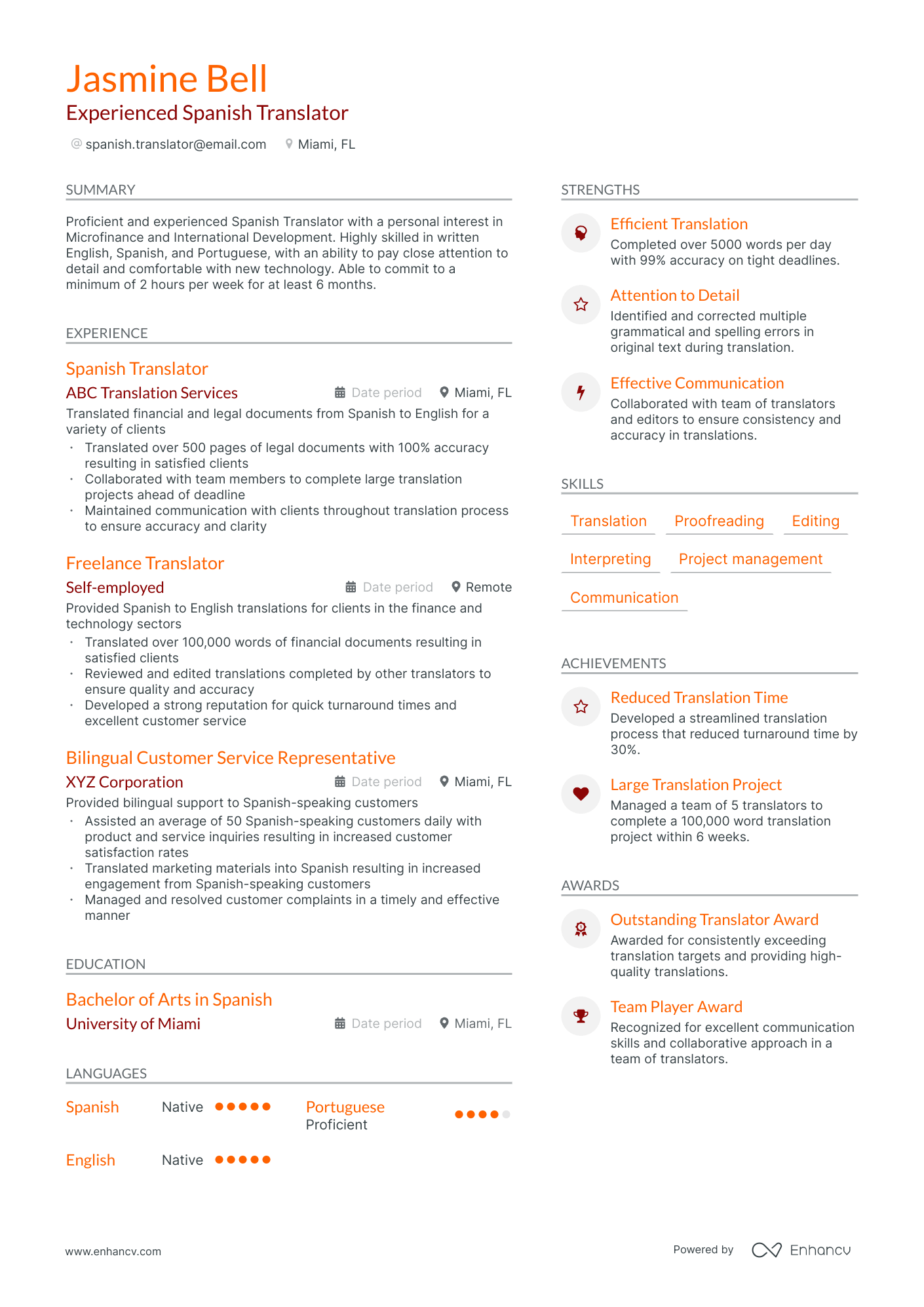 5 Translator Resume Examples & Guide for 2024