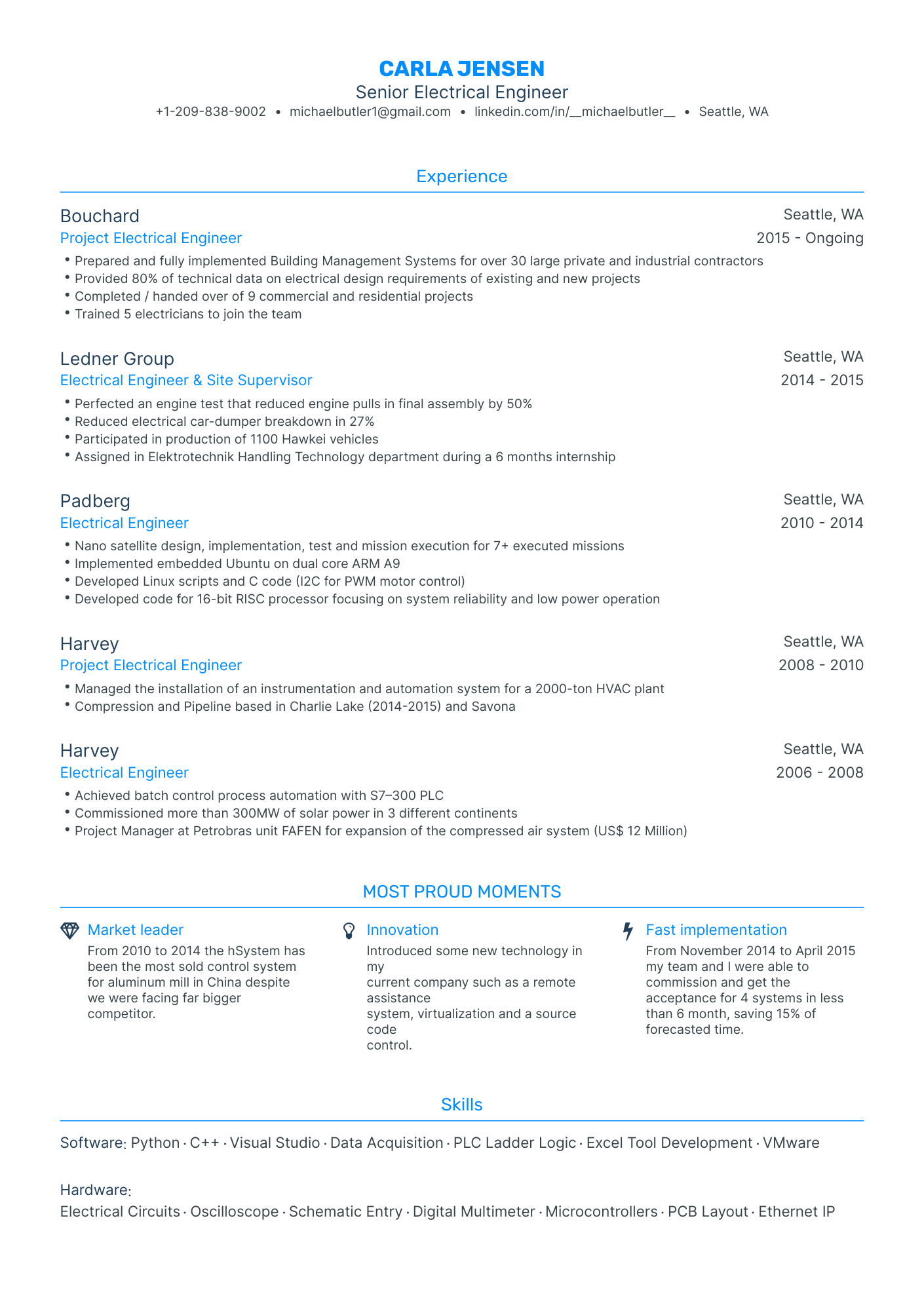 5 Electrical Engineering Resume Examples & Guide for 2023