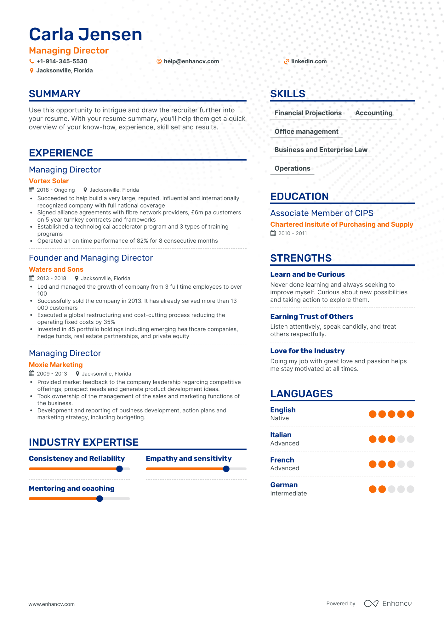 5 Managing Director Resume Examples & Guide for 2023