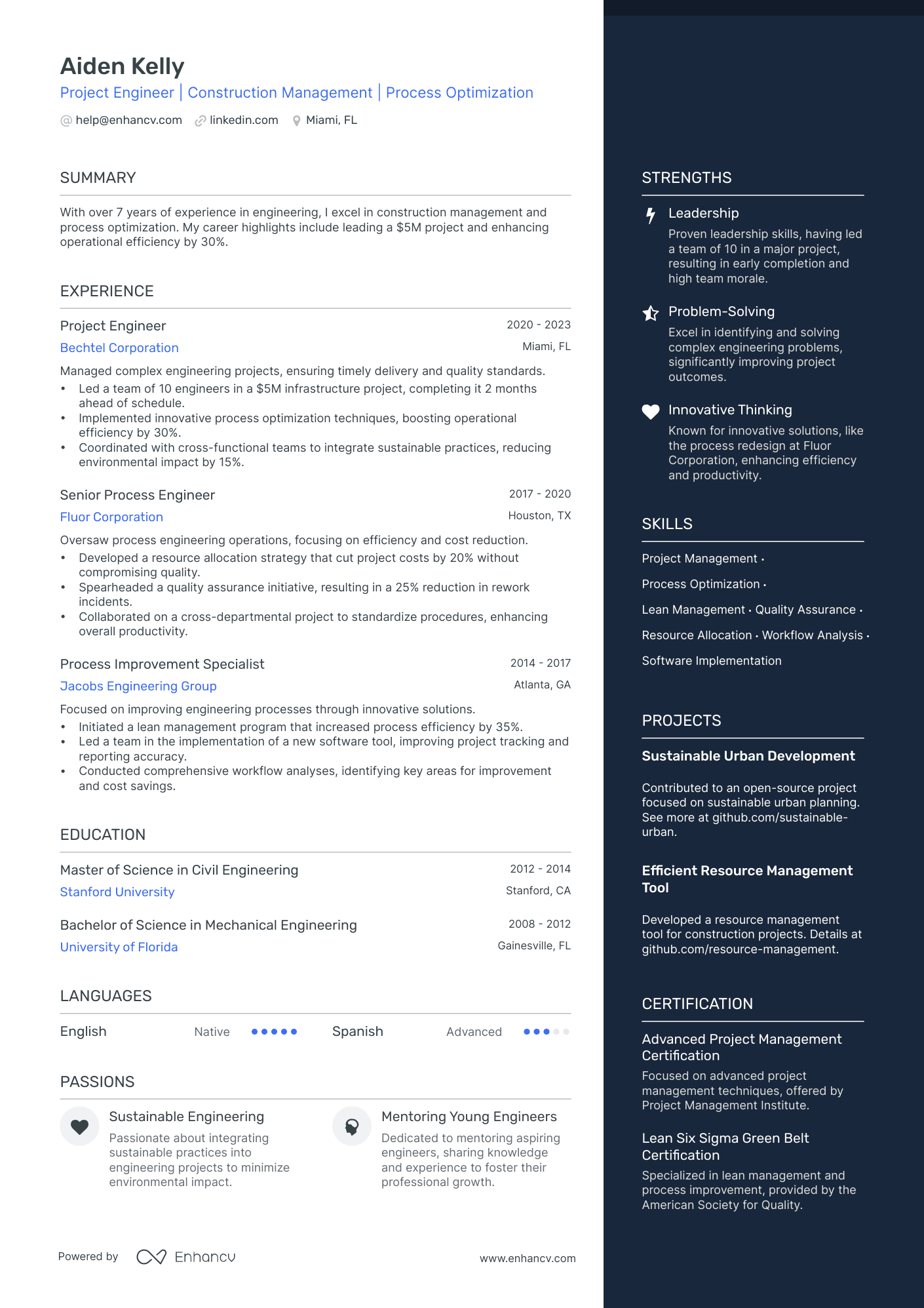 5 Project Engineer Resume Examples & Guide for 2024