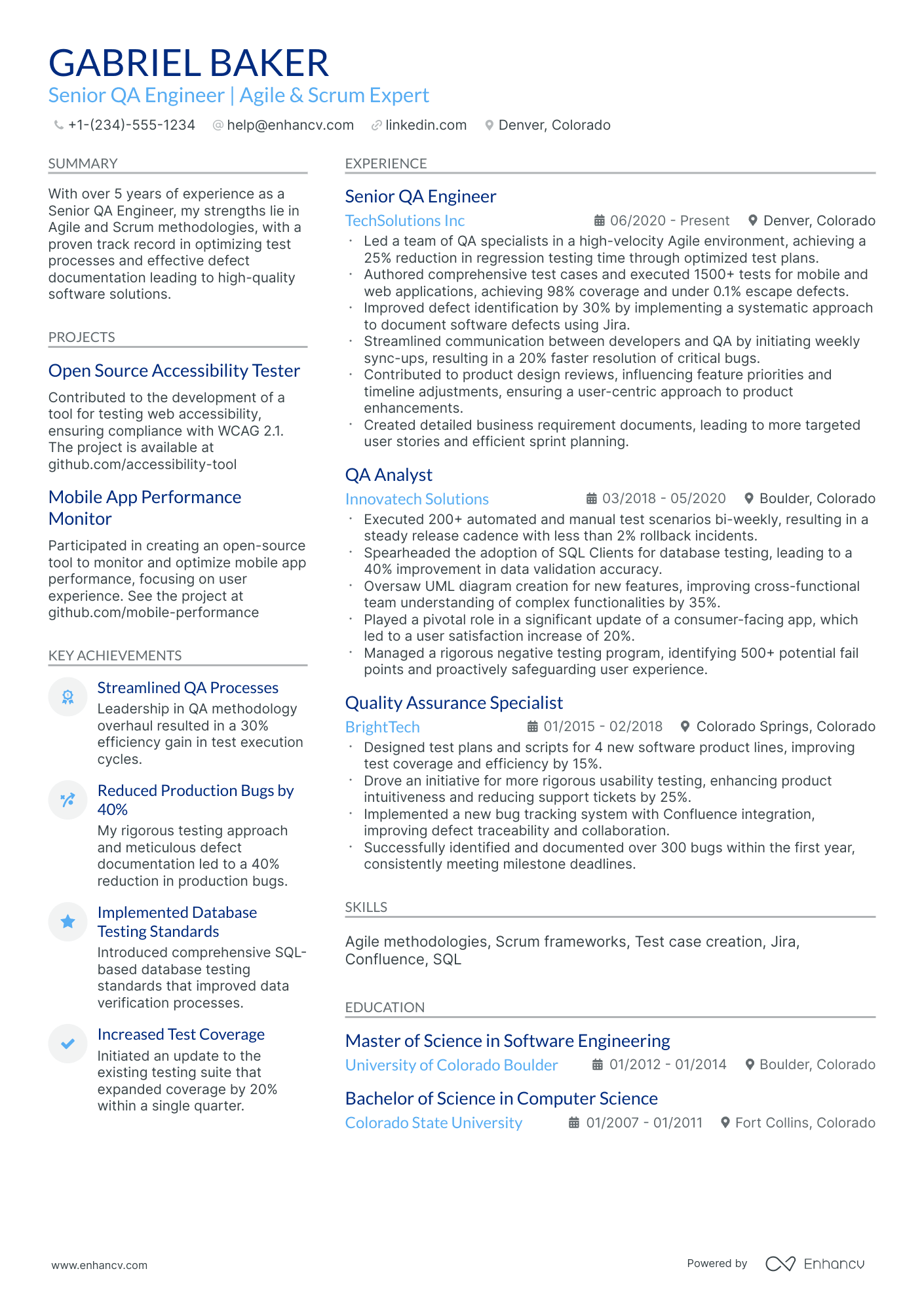 10 Software QA Engineer Resume Examples & Guide for 2026