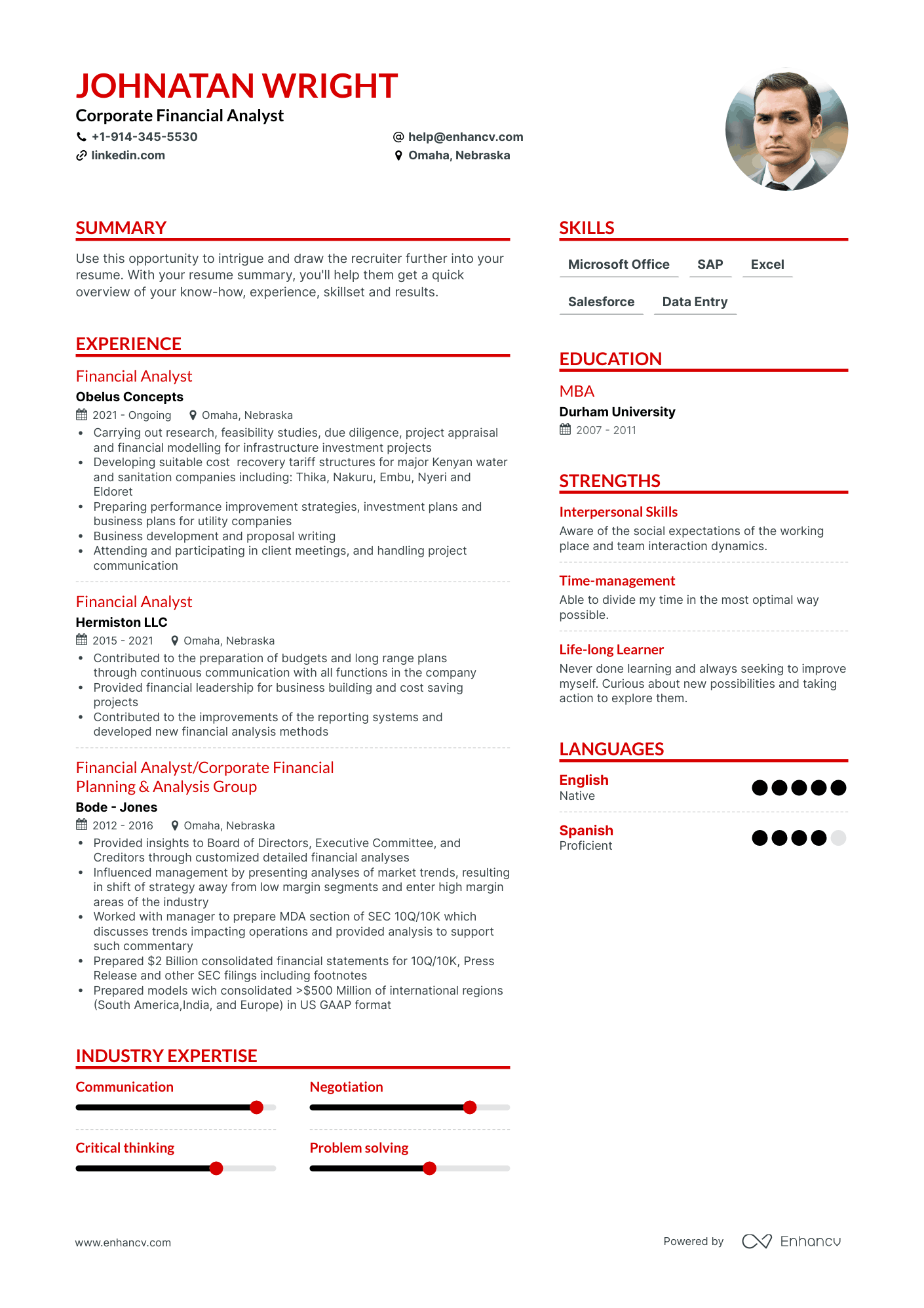 Corporate Financial Analyst Resume Examples & Guide for 2023 (Layout ...