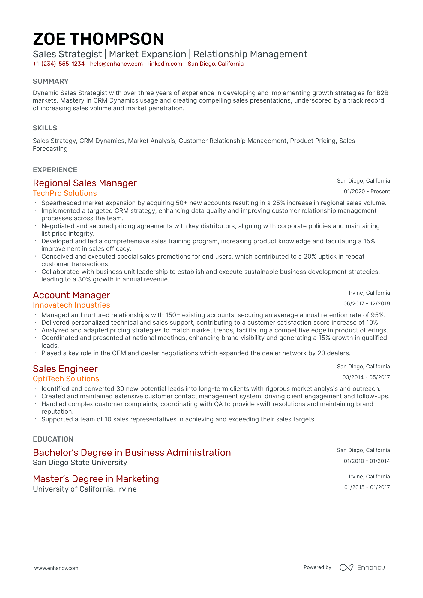 10 Area Sales Manager Resume Examples & Guide for 2026