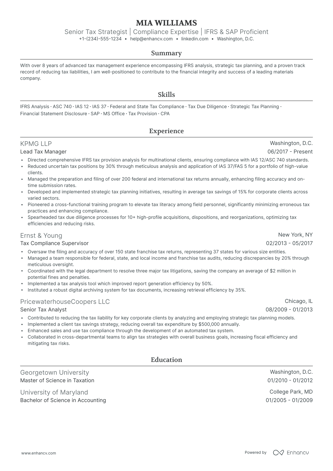 5 Tax Director Resume Examples & Guide for 2024