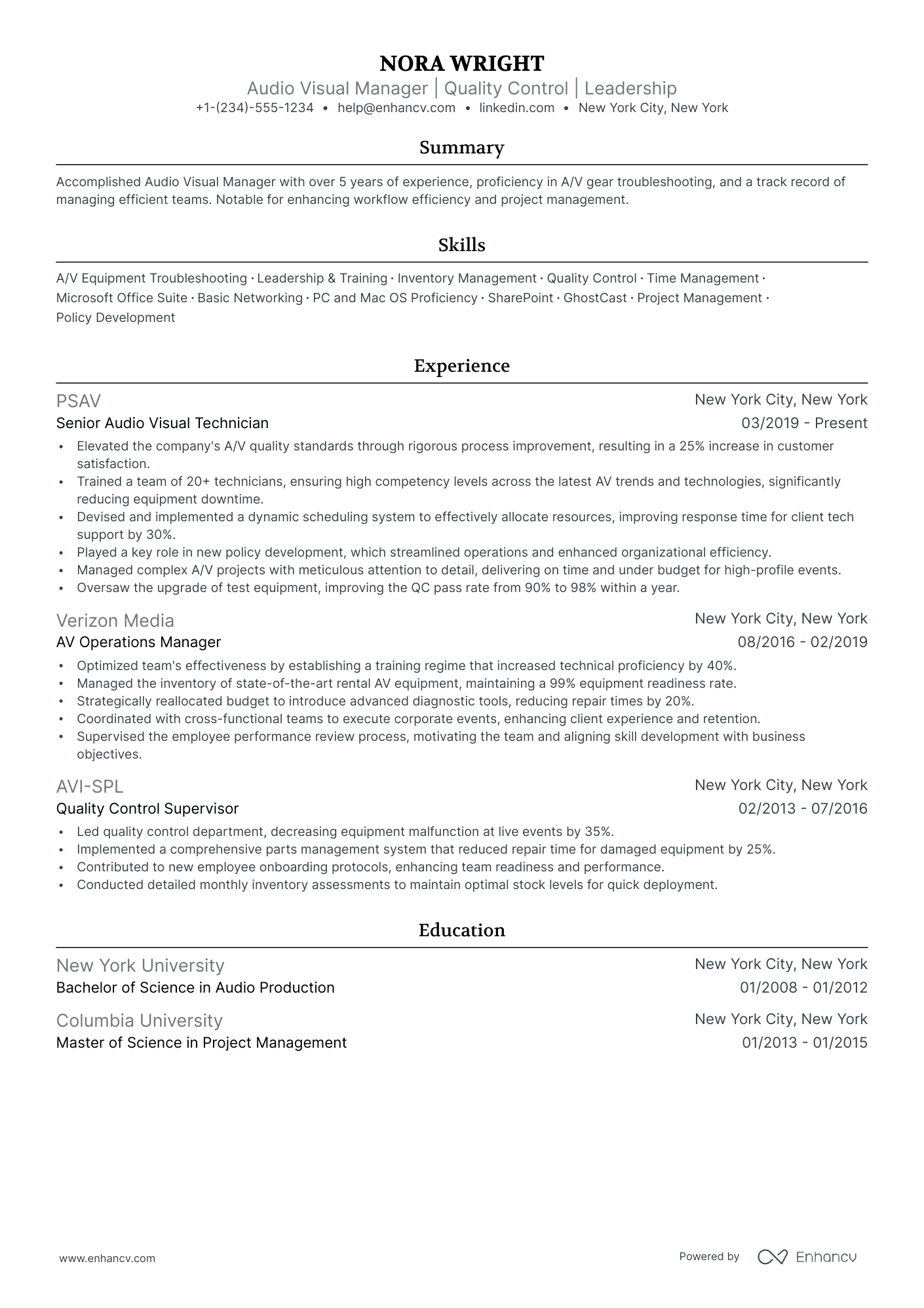 5 Quality Control Manager Resume Examples & Guide for 2024