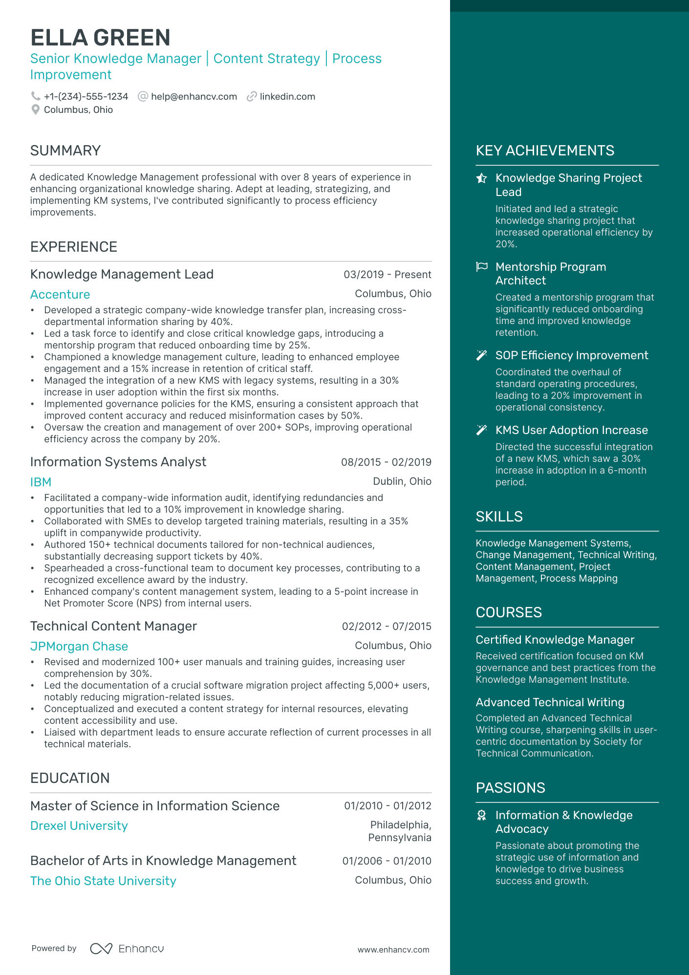 10 Knowledge Manager Resume Examples & Guide for 2026