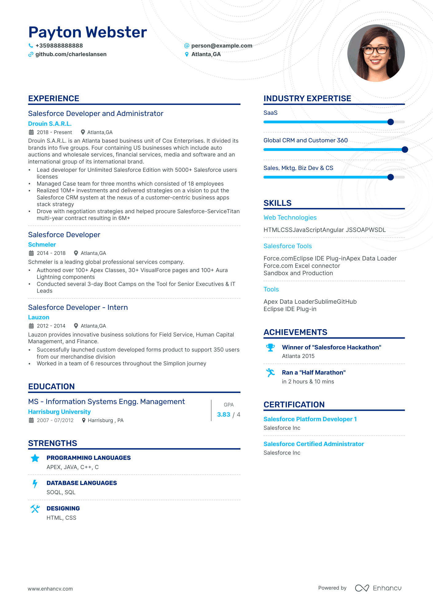 6 Salesforce Resume Examples & Guide for 2024