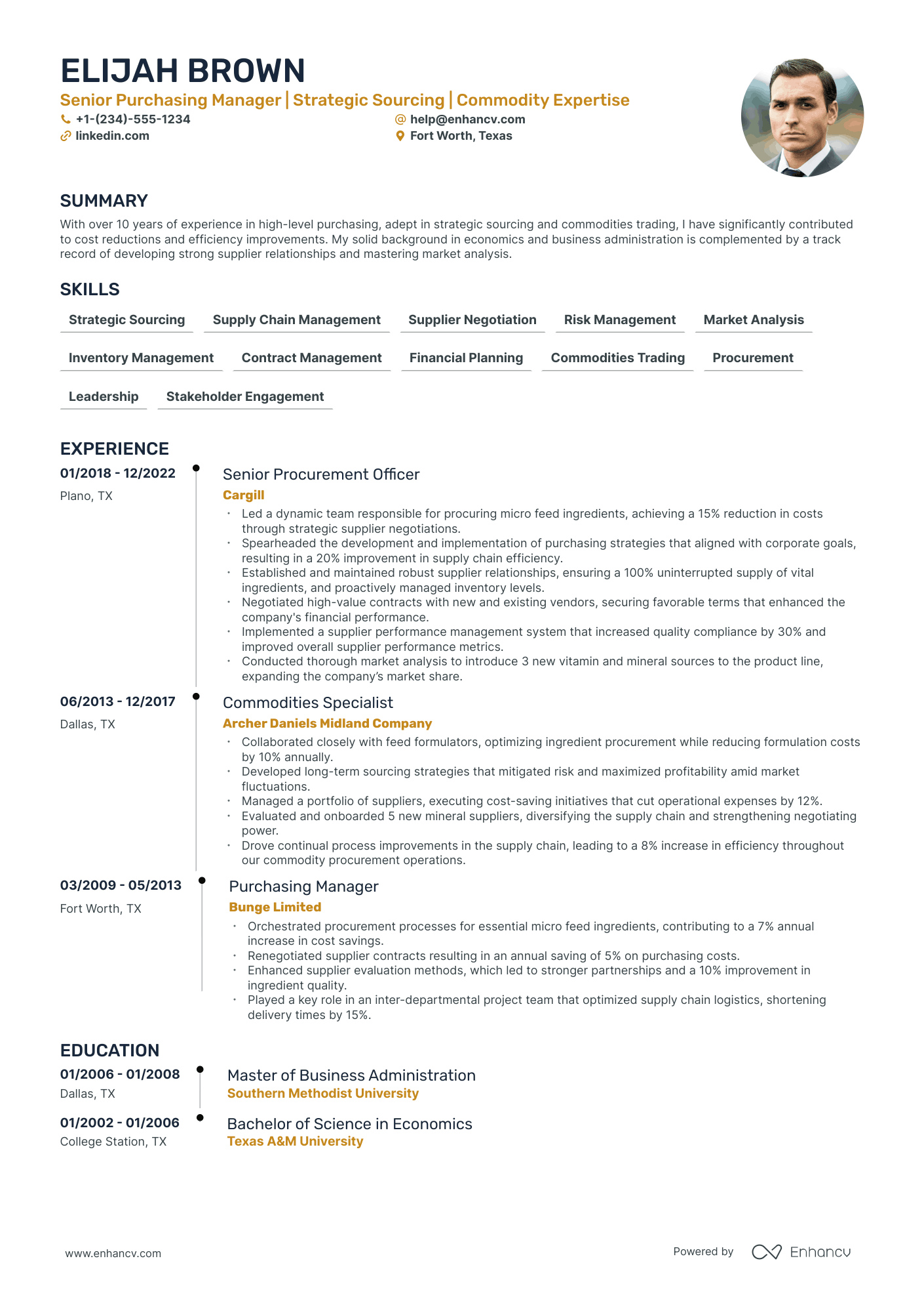 5 Sourcing Manager Resume Examples & Guide for 2024