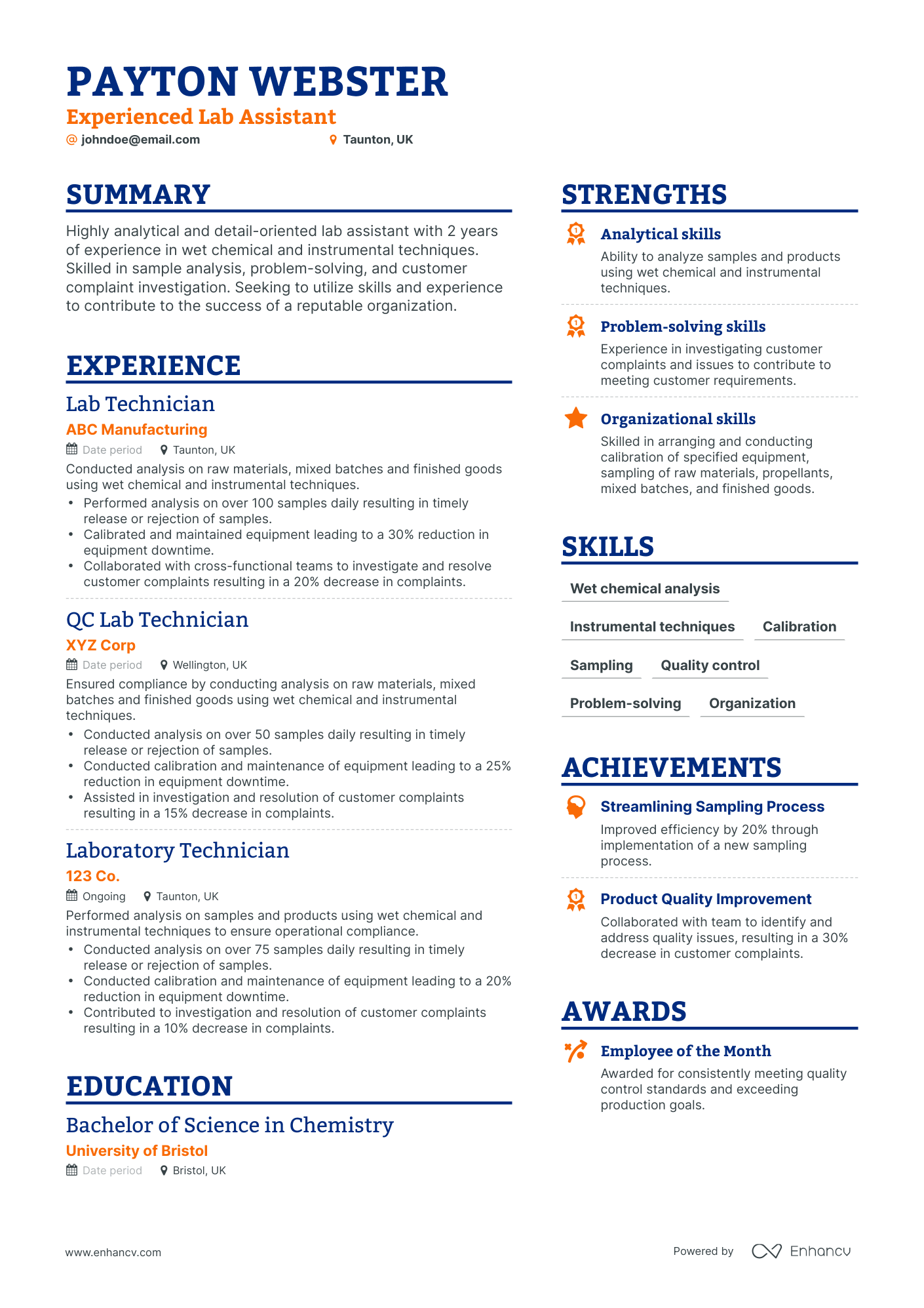 5 Lab Assistant Resume Examples & Guide for 2023