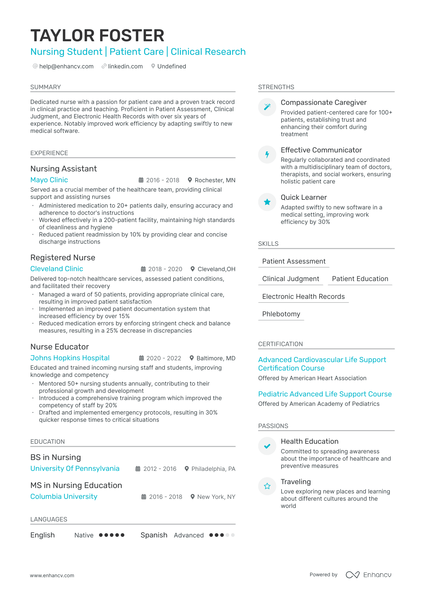 5 Nursing Student Clinical Experience Resume Examples & Guide for 2024