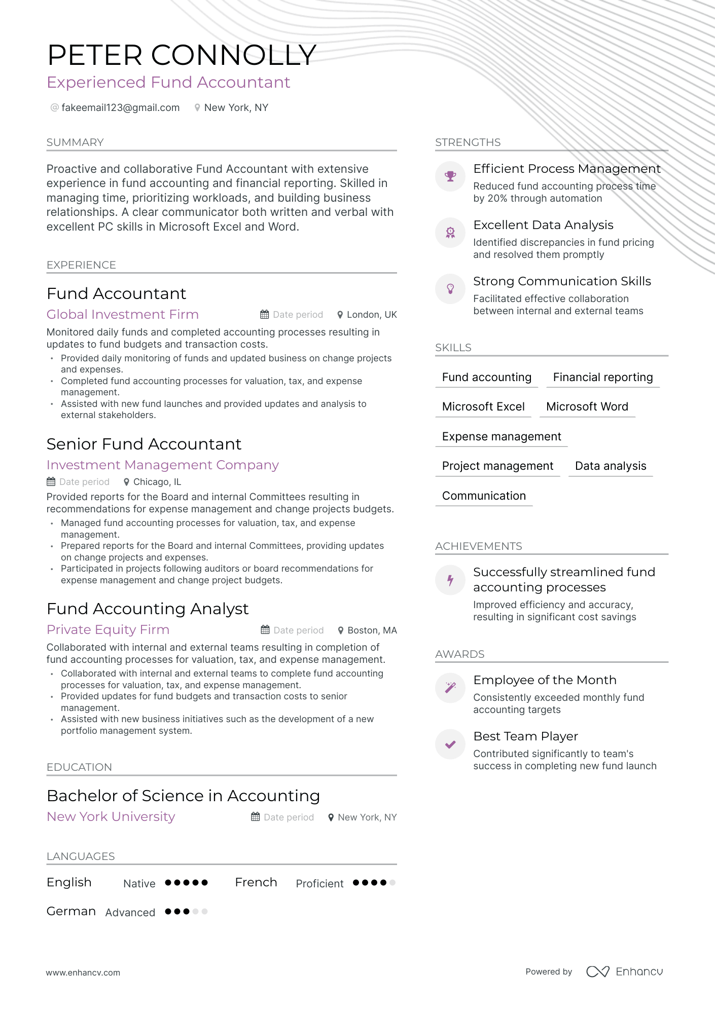 5 Fund Accountant Resume Examples & Guide for 2024