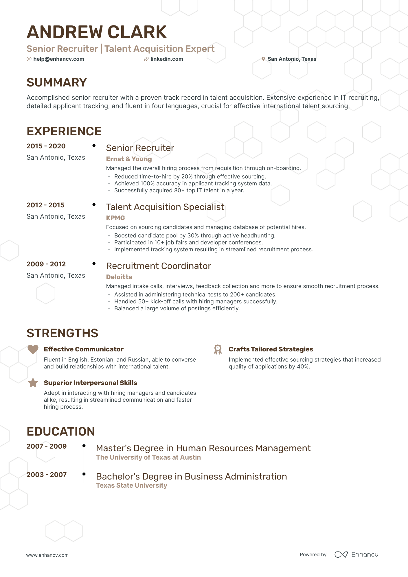 5 Senior Recruiter Resume Examples & Guide for 2024