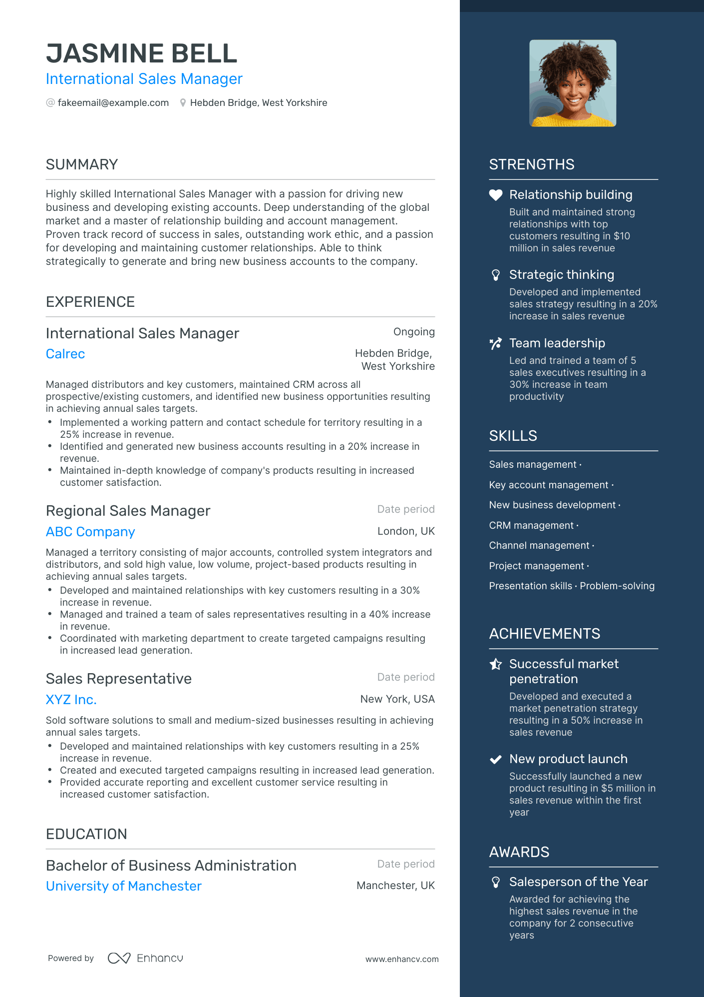 5 International Sales Manager Resume Examples & Guide for 2023