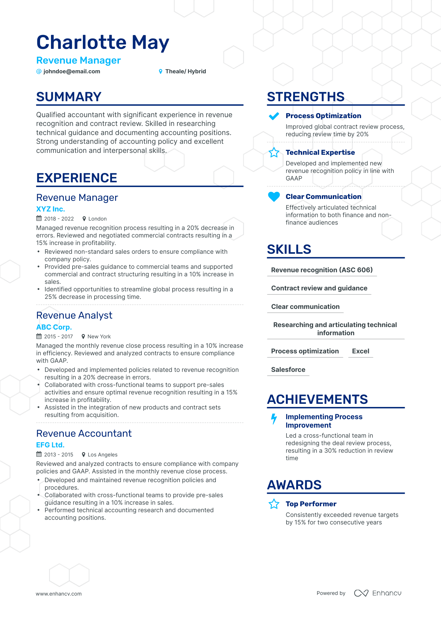 5 Revenue Manager Resume Examples & Guide for 2023