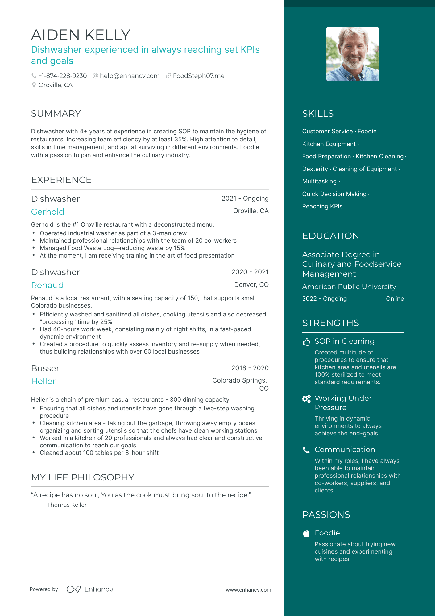 Dishwasher Resume Examples & Guide for 2023 (Layout, Skills, Keywords