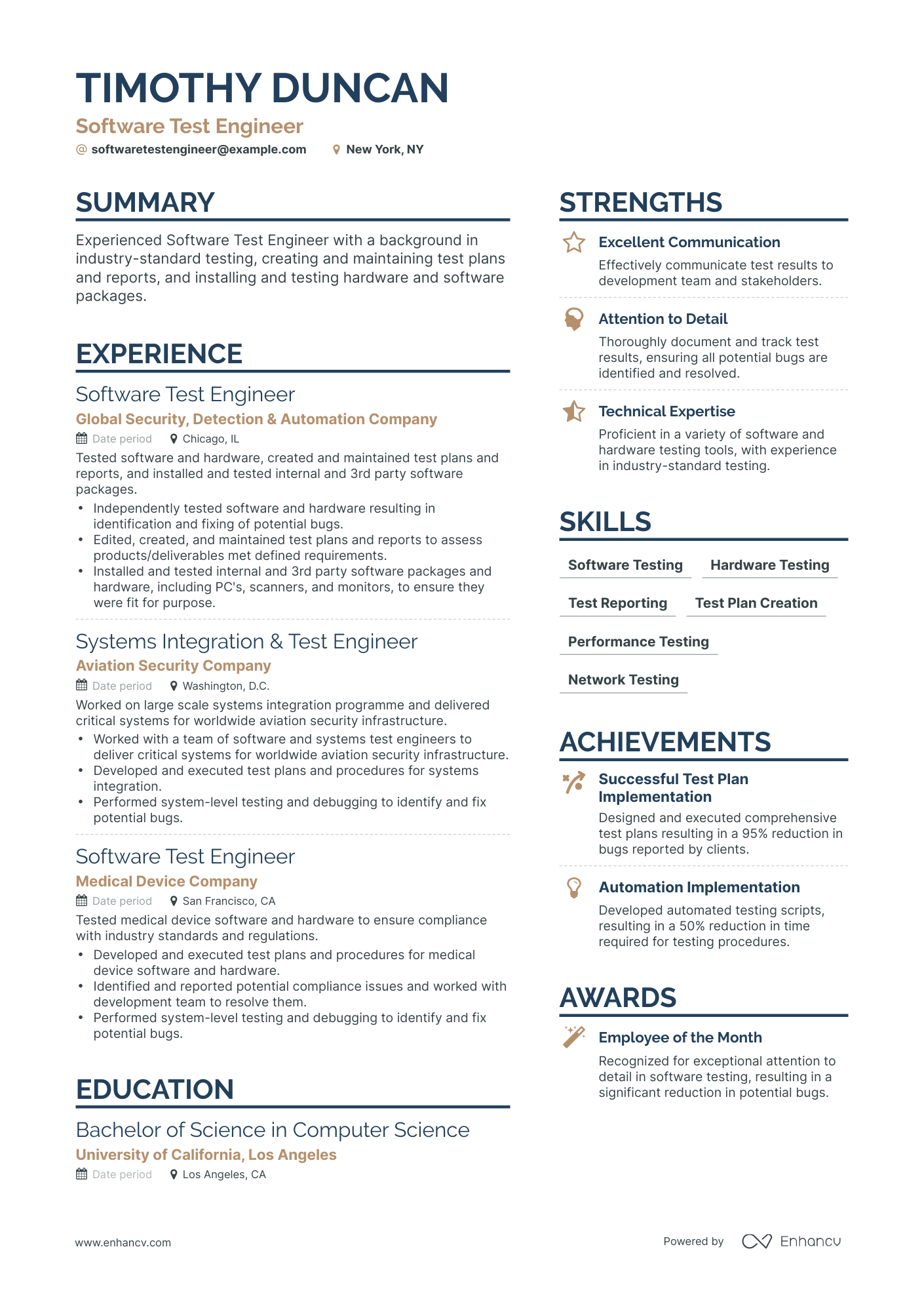 5 Software Test Engineer Resume Examples & Guide for 2024