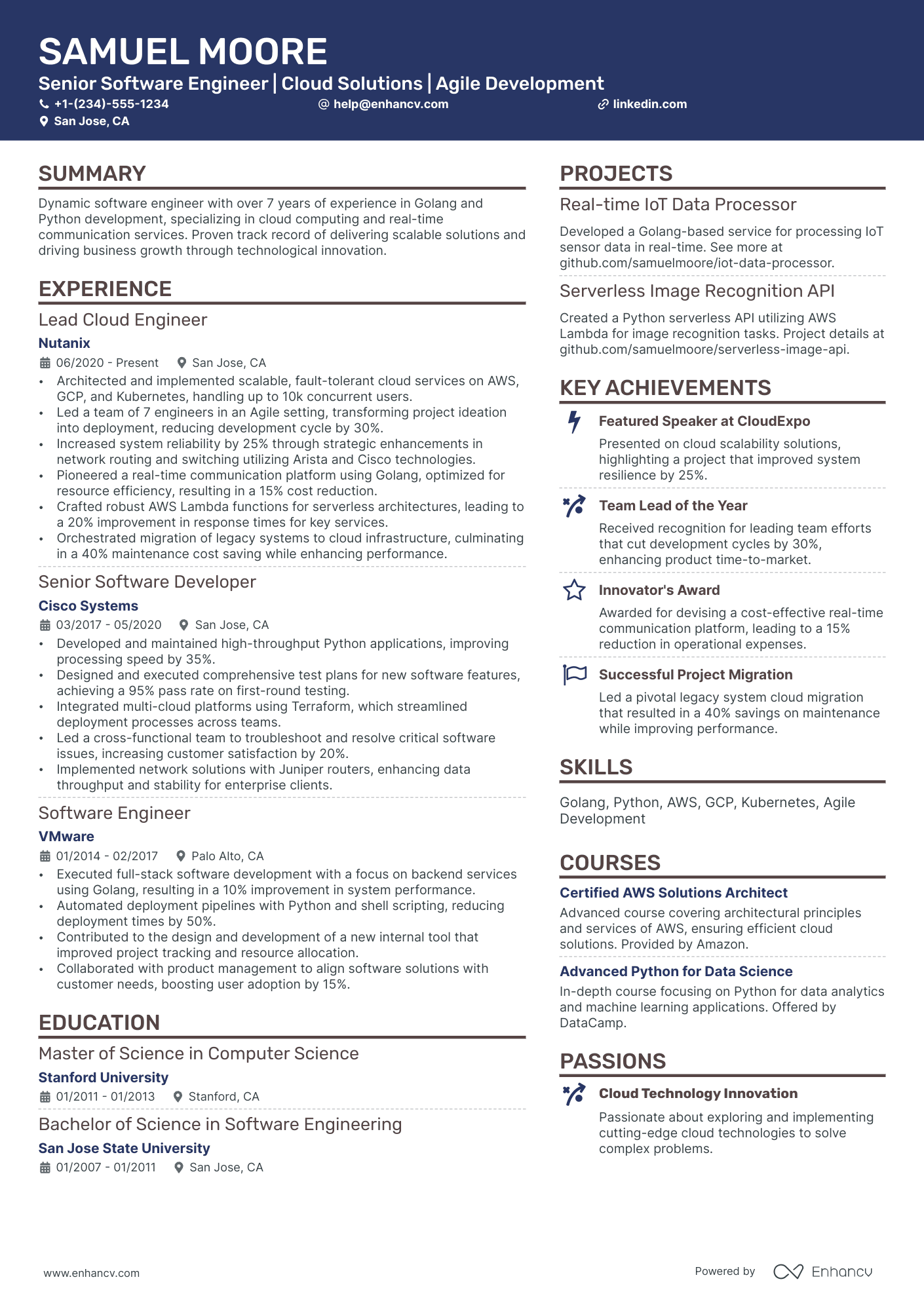 10 Golang Developer Resume Examples & Guide for 2025