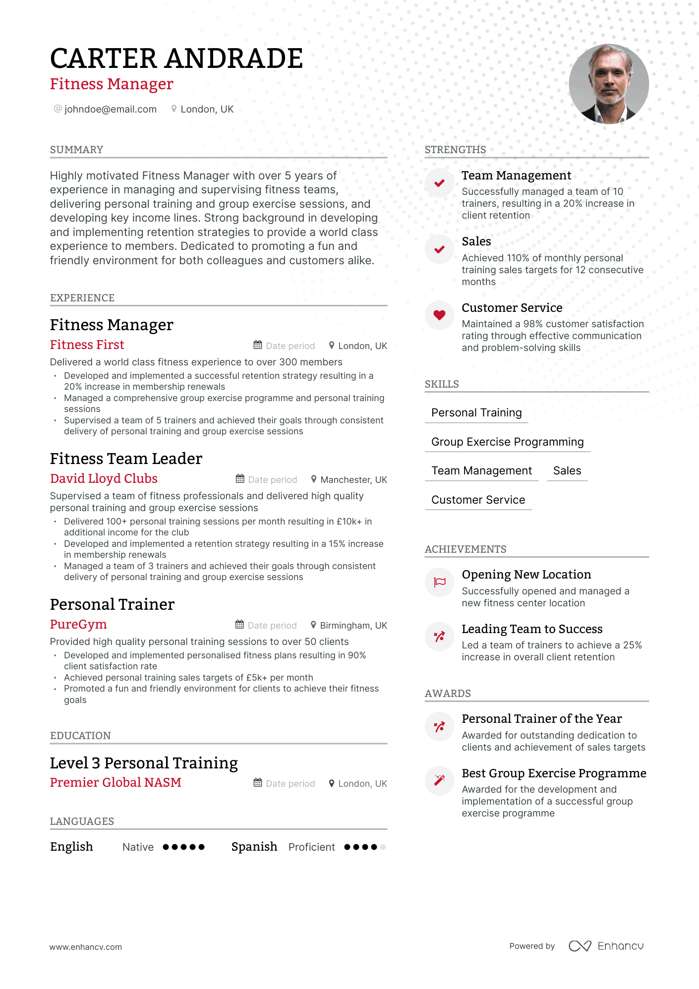 4 Fitness Manager Resume Examples & Guide for 2023