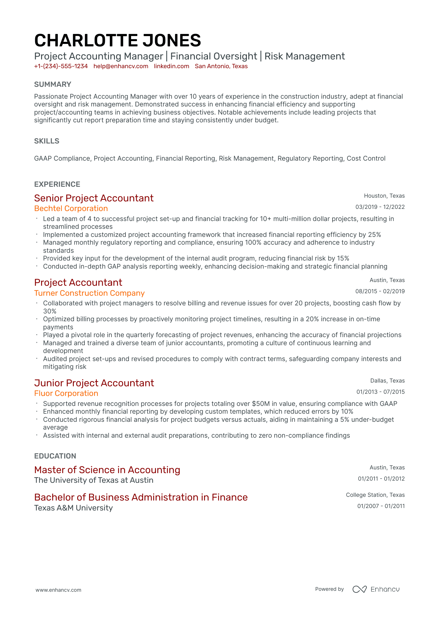 10 Project Accounting Resume Examples, Templates & Guide for 2026