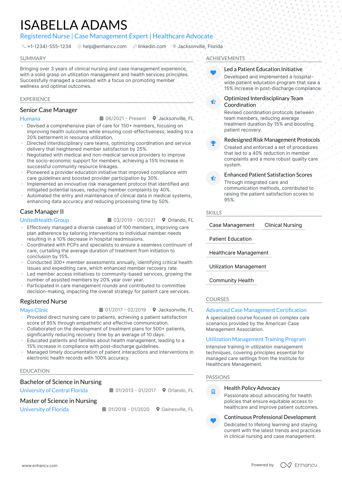 5 Care Manager Resume Examples & Guide for 2024