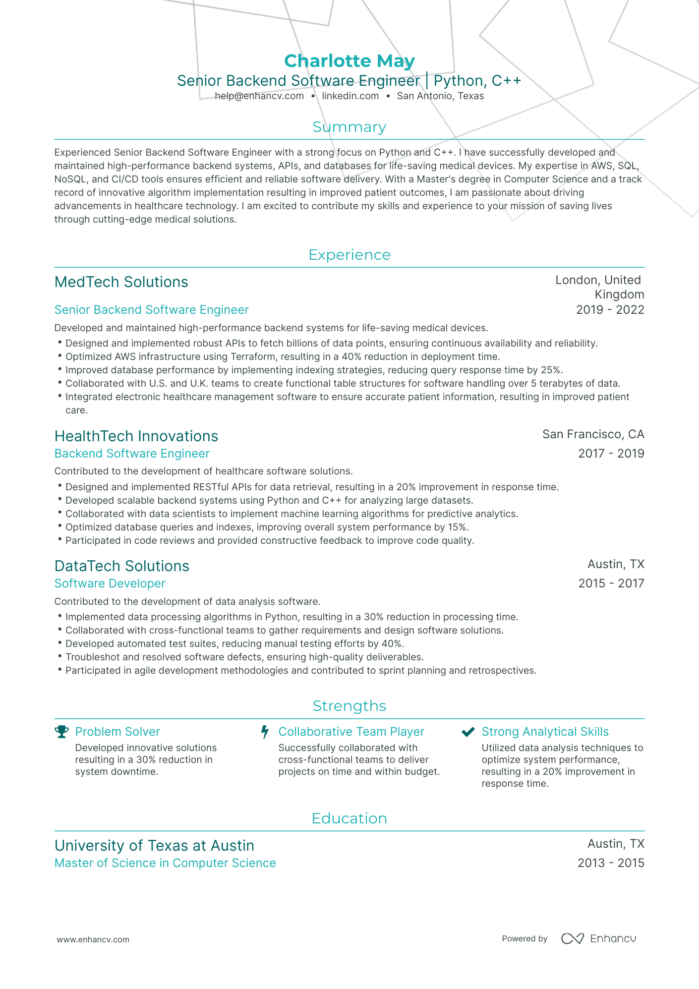 5 Senior Data Engineer Resume Examples & Guide For 2024