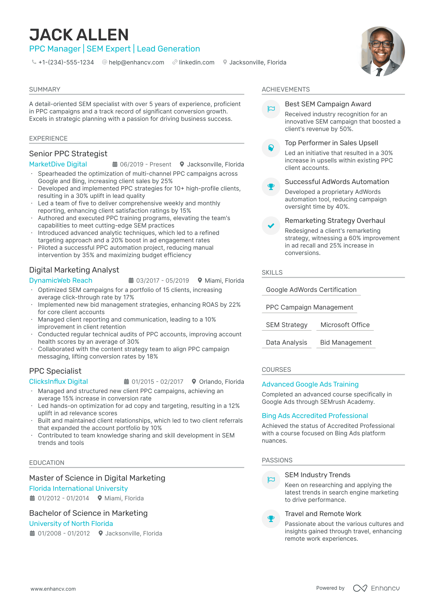 5 PPC Manager Resume Examples & Guide for 2024