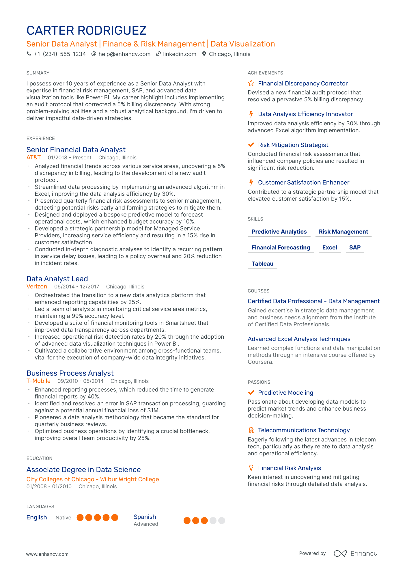 5 Financial Data Analyst Resume Examples & Guide for 2024