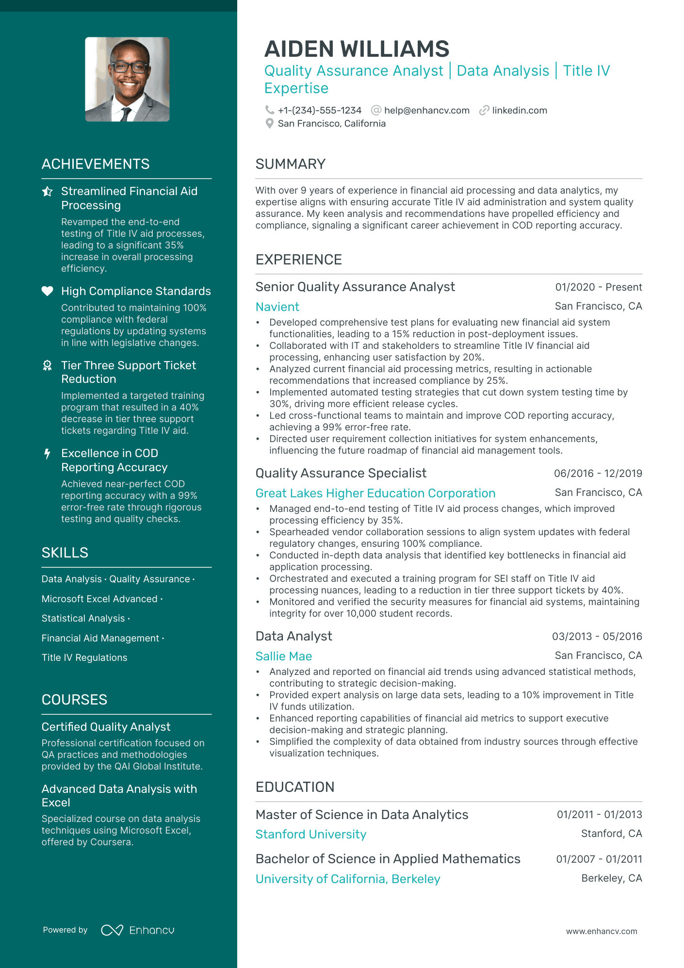 5 Quality Assurance Analyst Resume Examples & Guide for 2024