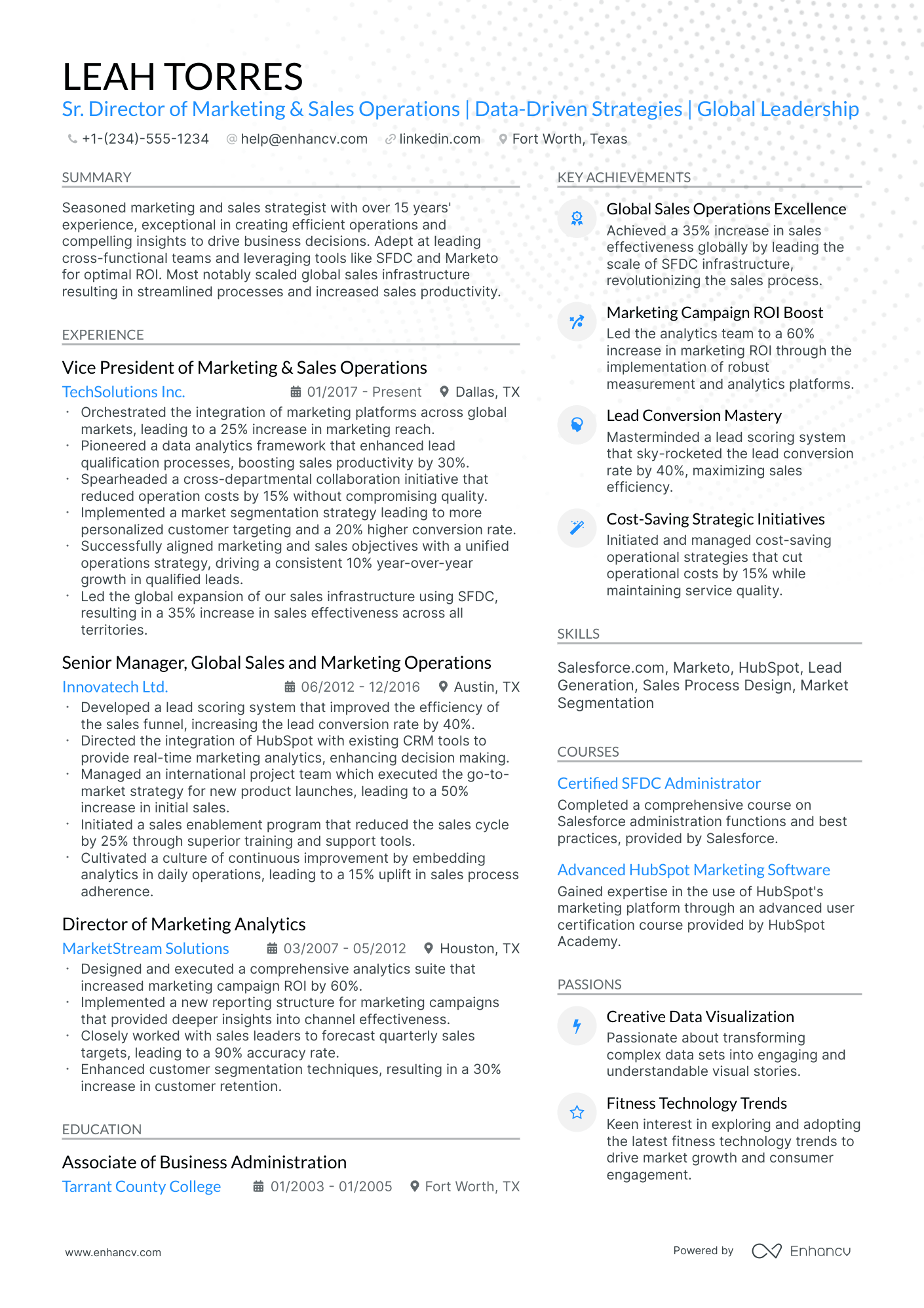 10 Marketing And Sales Resume Examples & Guide for 2026