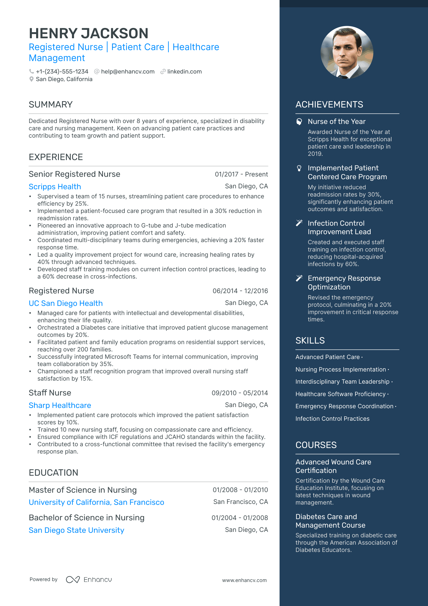 5 Head Nurse Resume Examples & Guide for 2024