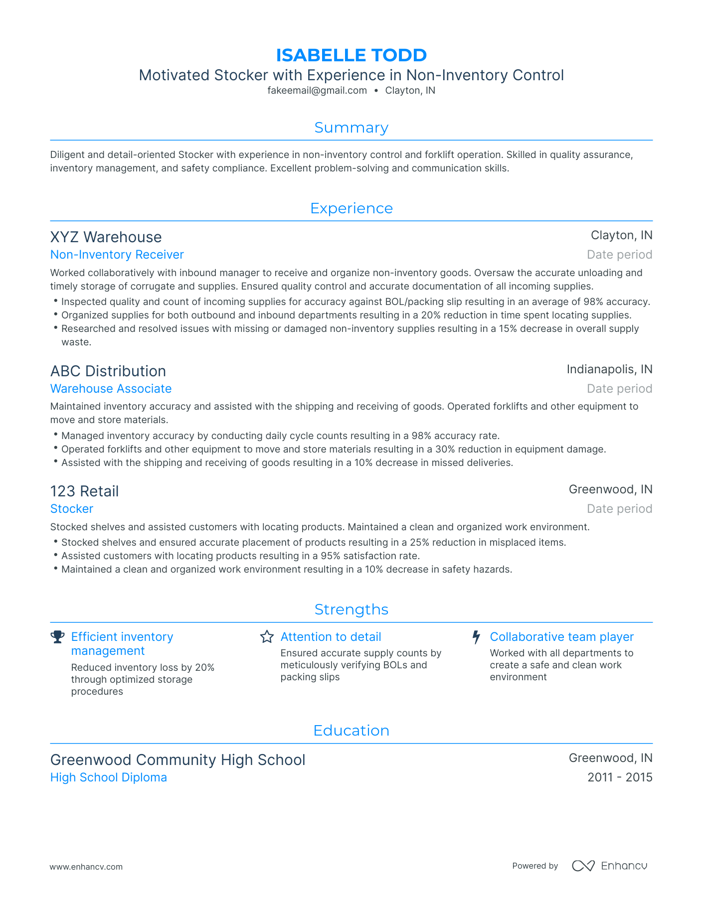 7 Stocker Resume Examples amp Guide - AHR0cHM6Ly9jZG4uZW5oYW5jdi5jb20vcHJlZGVmaW5lZC1leGFtcGxlcy9lTldMT2hxa21kckwwT01rajY1TlU2ZFBsUkRveDVodkRtanNKajBGL2ltYWdlLnBuZw~~. 