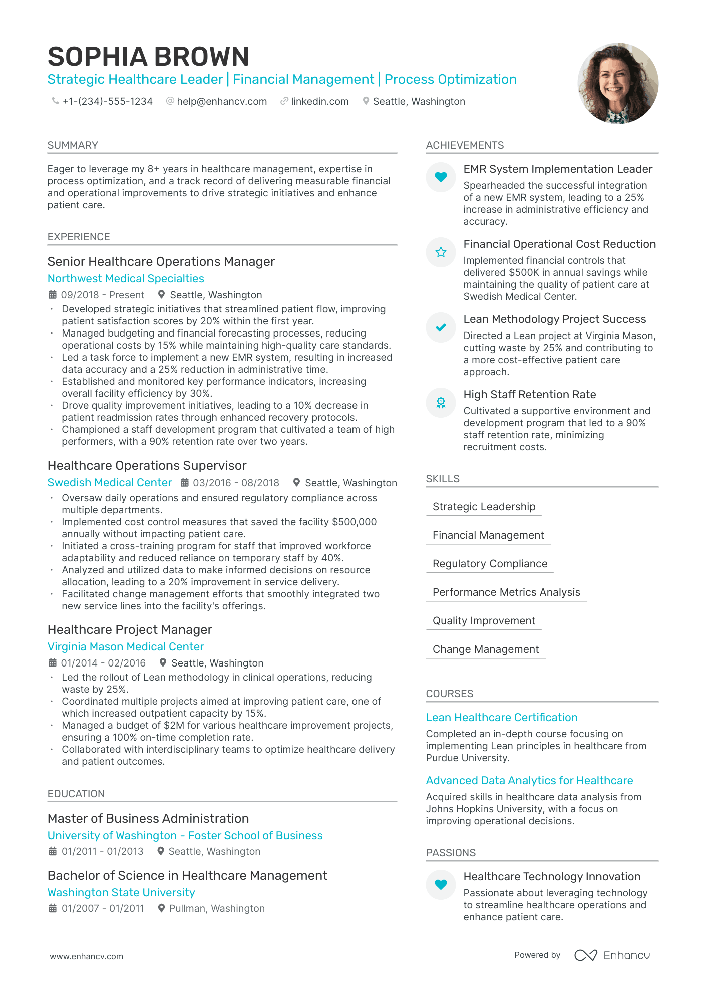 5 Healthcare Operations Manager Resume Examples & Guide for 2024