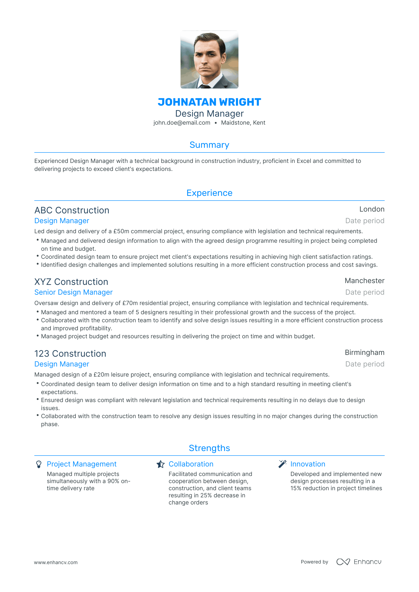5 Design Manager Resume Examples & Guide for 2024
