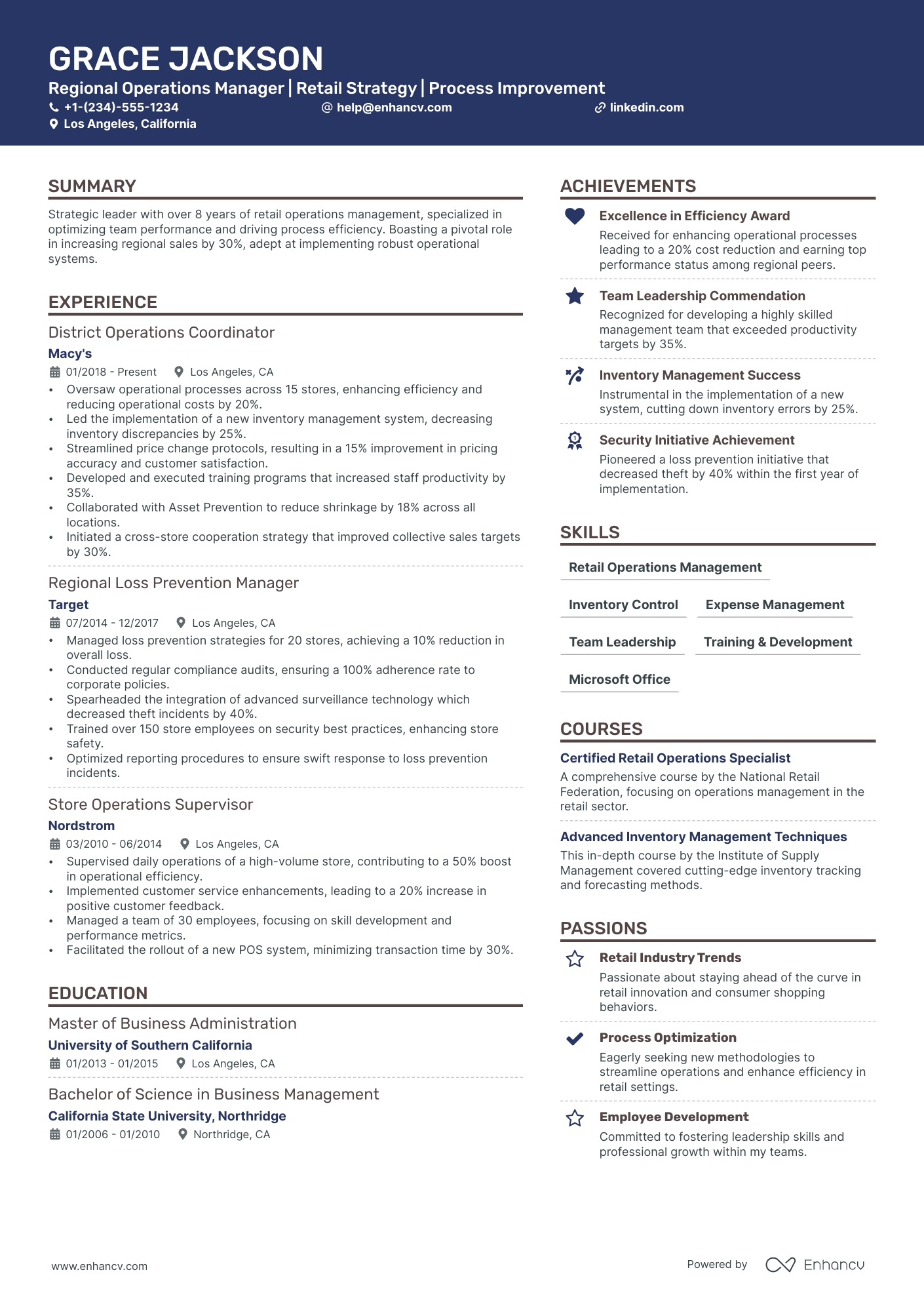 5 Regional Operations Manager Resume Examples & Guide for 2024