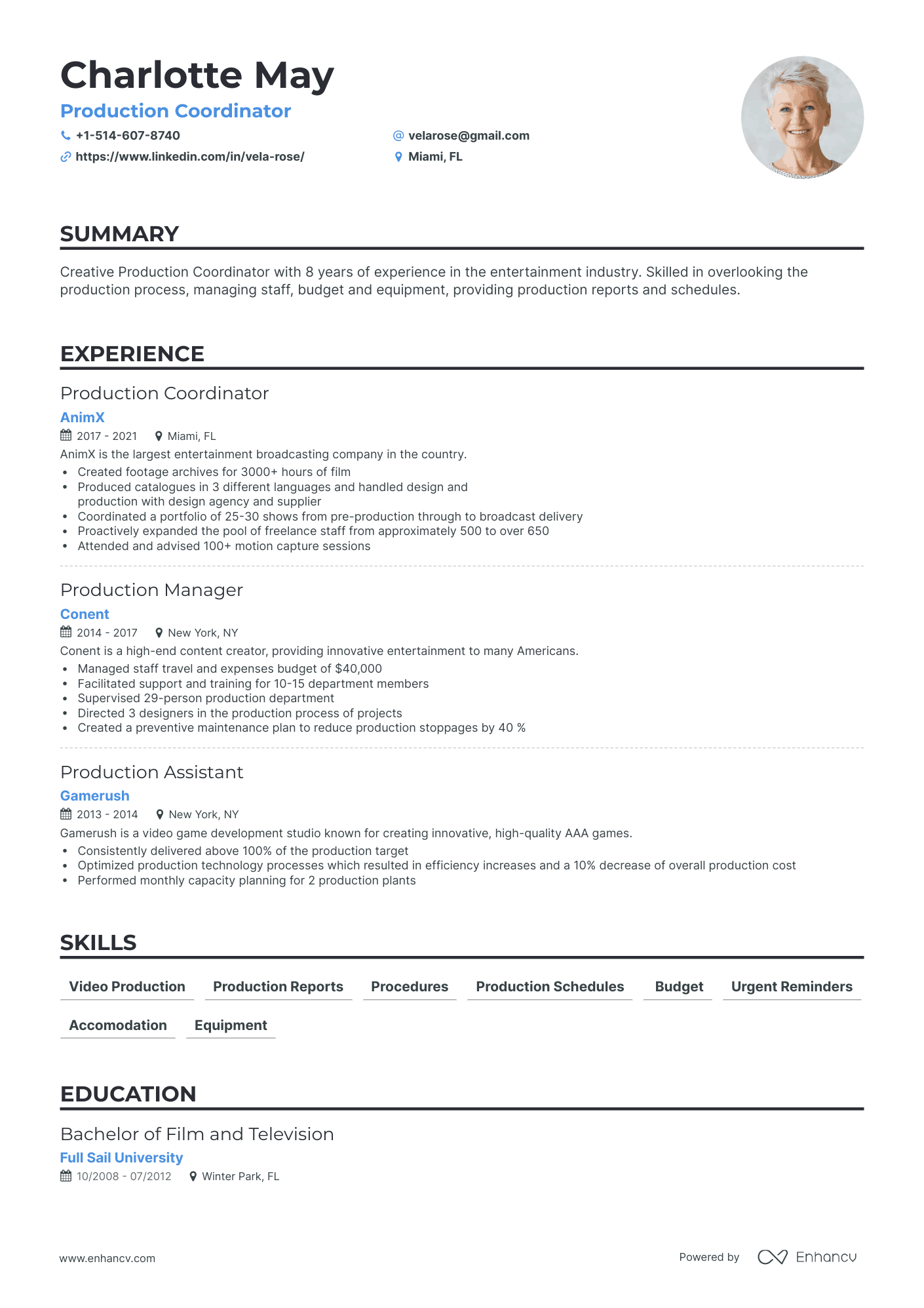 5 Production Coordinator Resume Examples & Guide For 2023