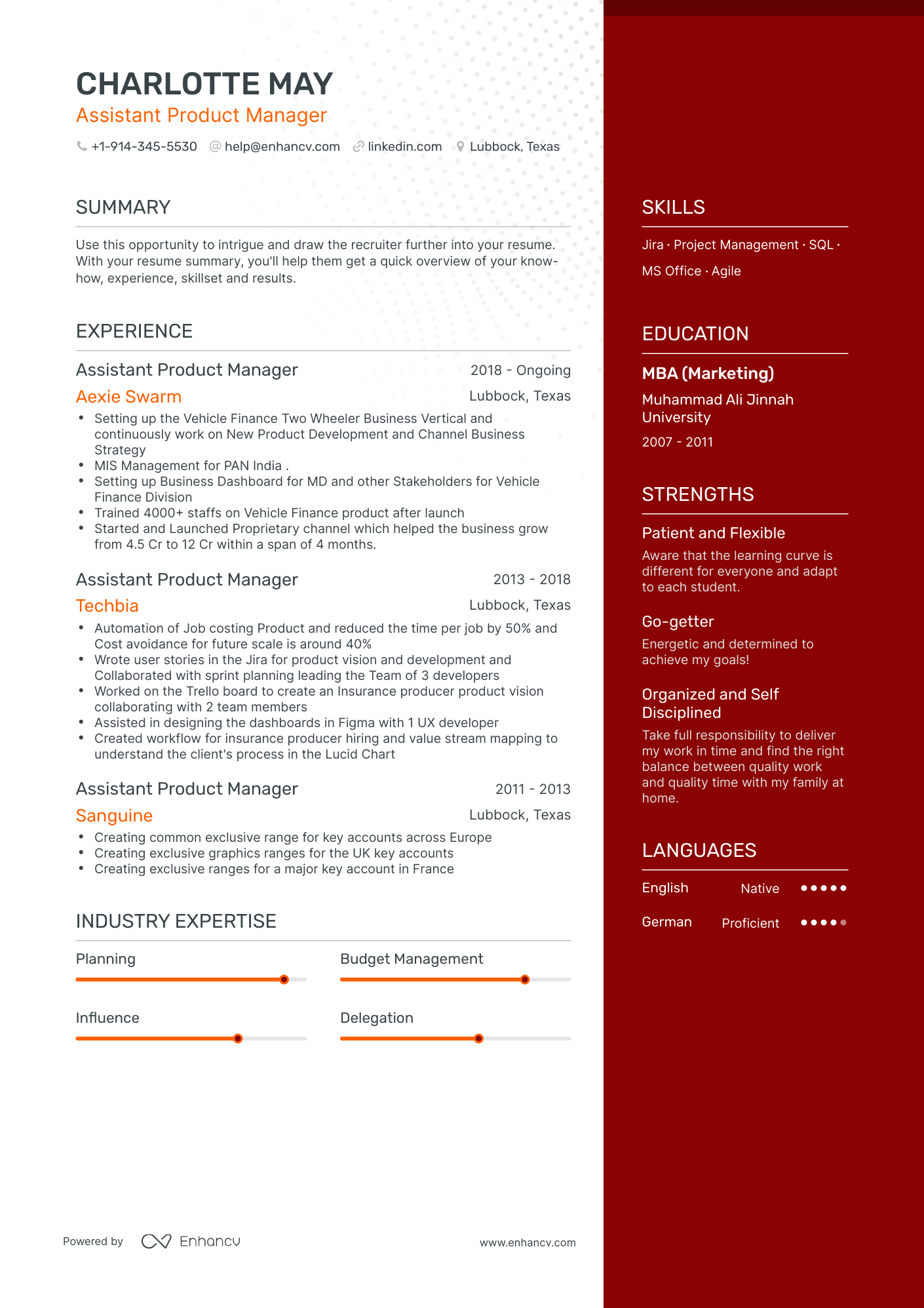 Assistant Product Manager Resume Examples Guide For 2023 Layout 