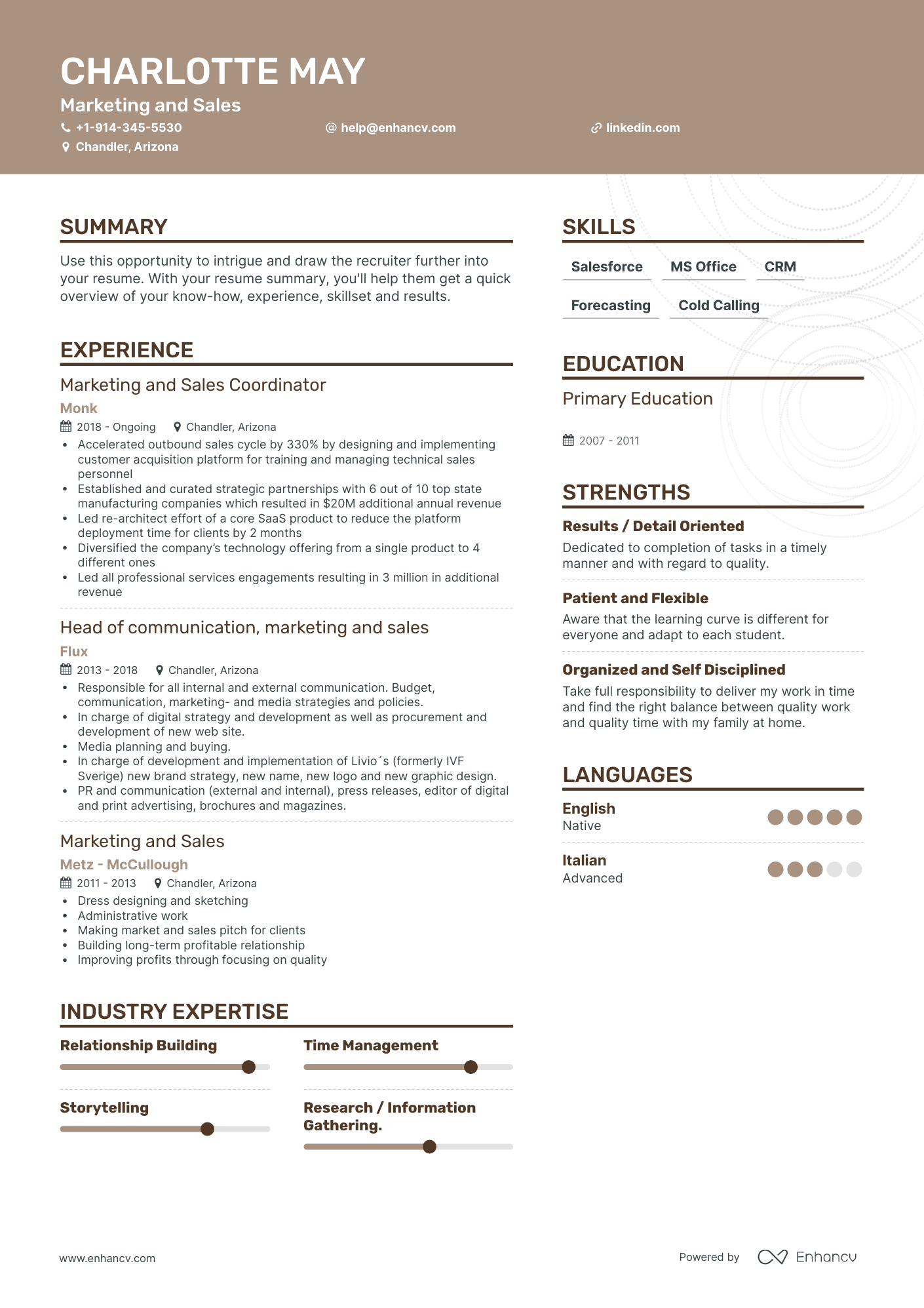 Marketing And Sales Resume Examples & Guide For 2023 (layout, Skills 