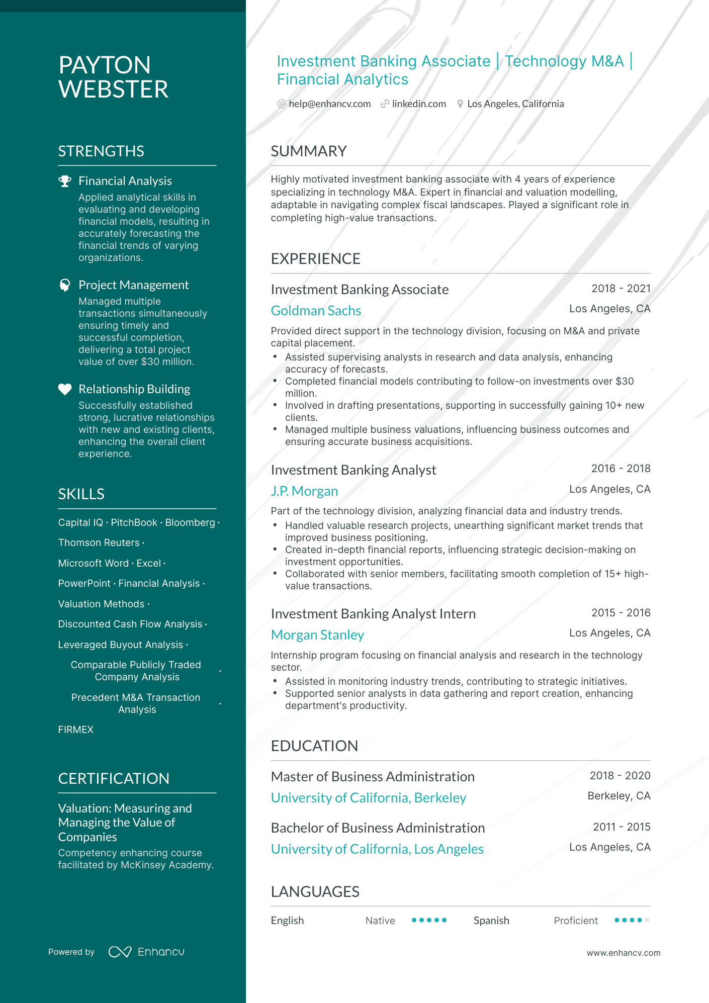 5 Investment Banking Associate Resume Examples & Guide for 2024