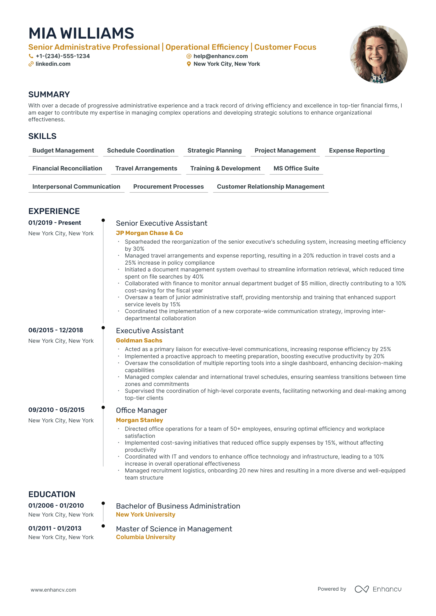 5 Administrative General Manager Resume Examples & Guide for 2024