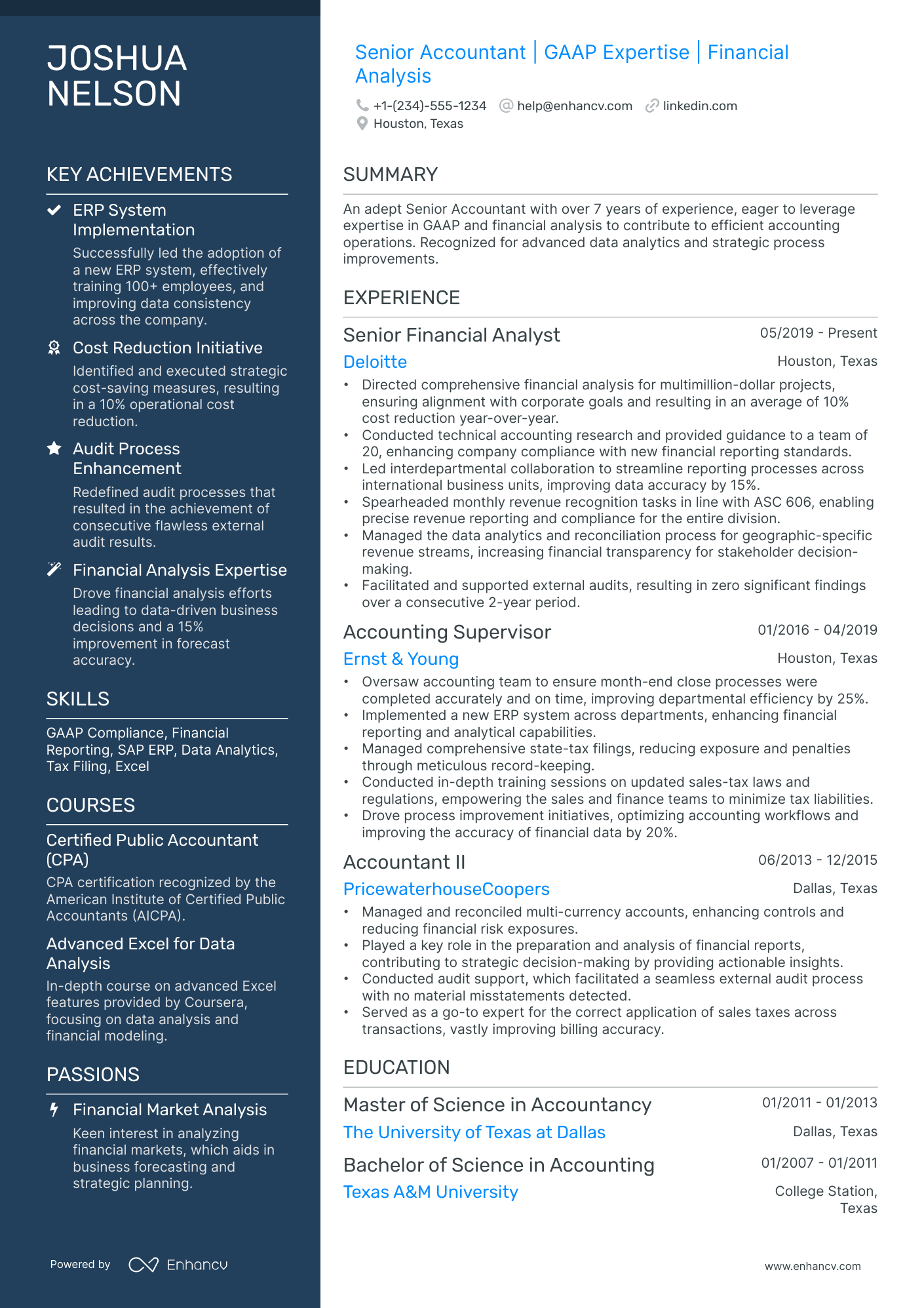10 Management Accounting Resume Examples & Guide for 2026