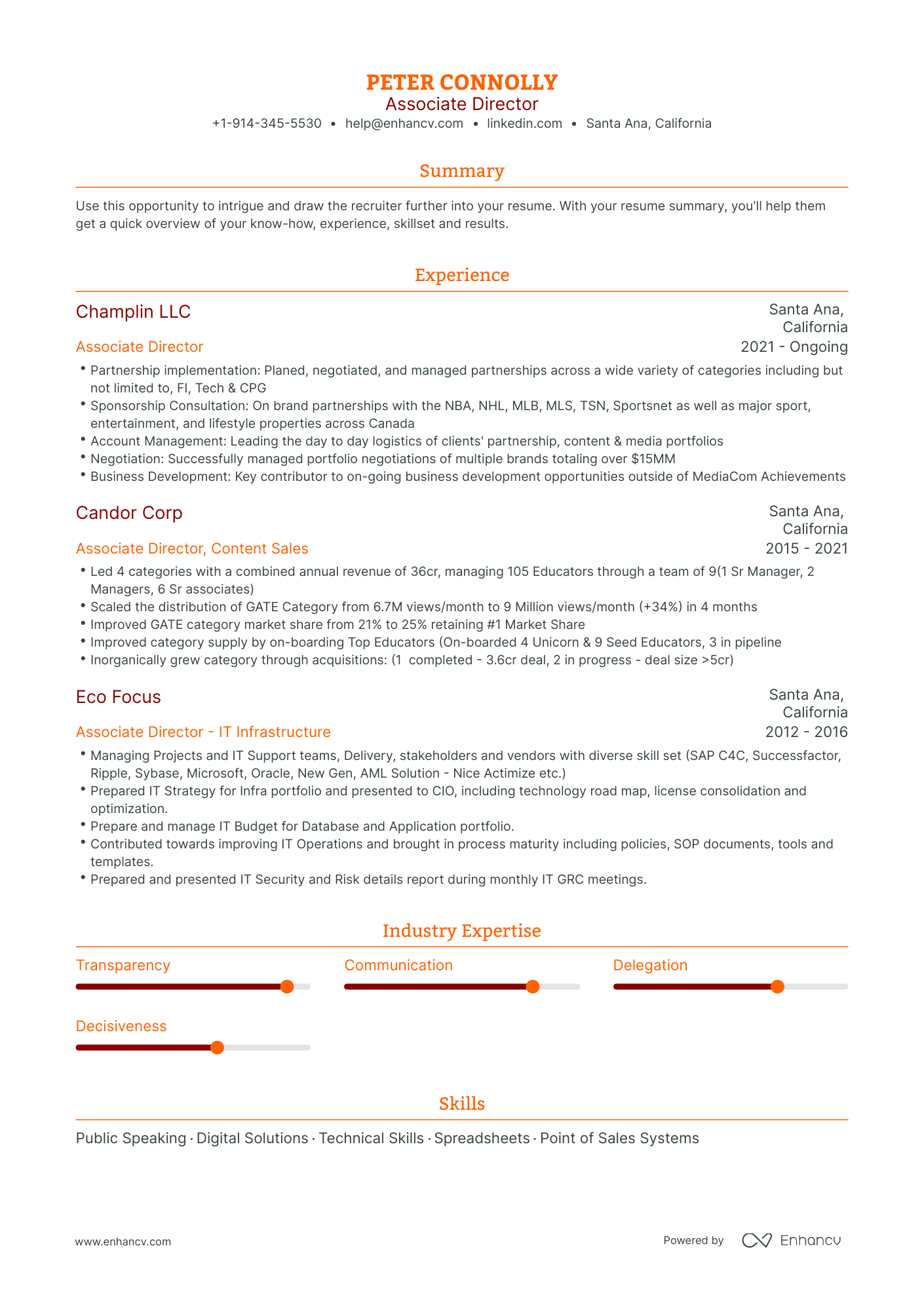 Associate Director Resume Examples & Guide for 2023 (Layout, Skills ...