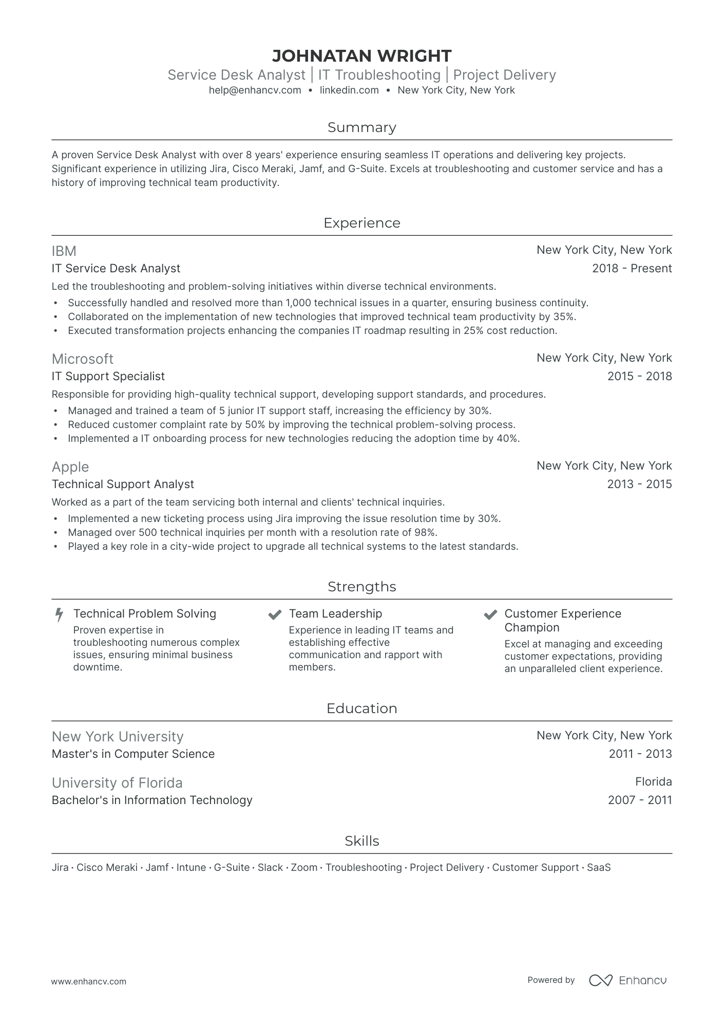 5 Service Desk Analyst Resume Examples & Guide for 2024