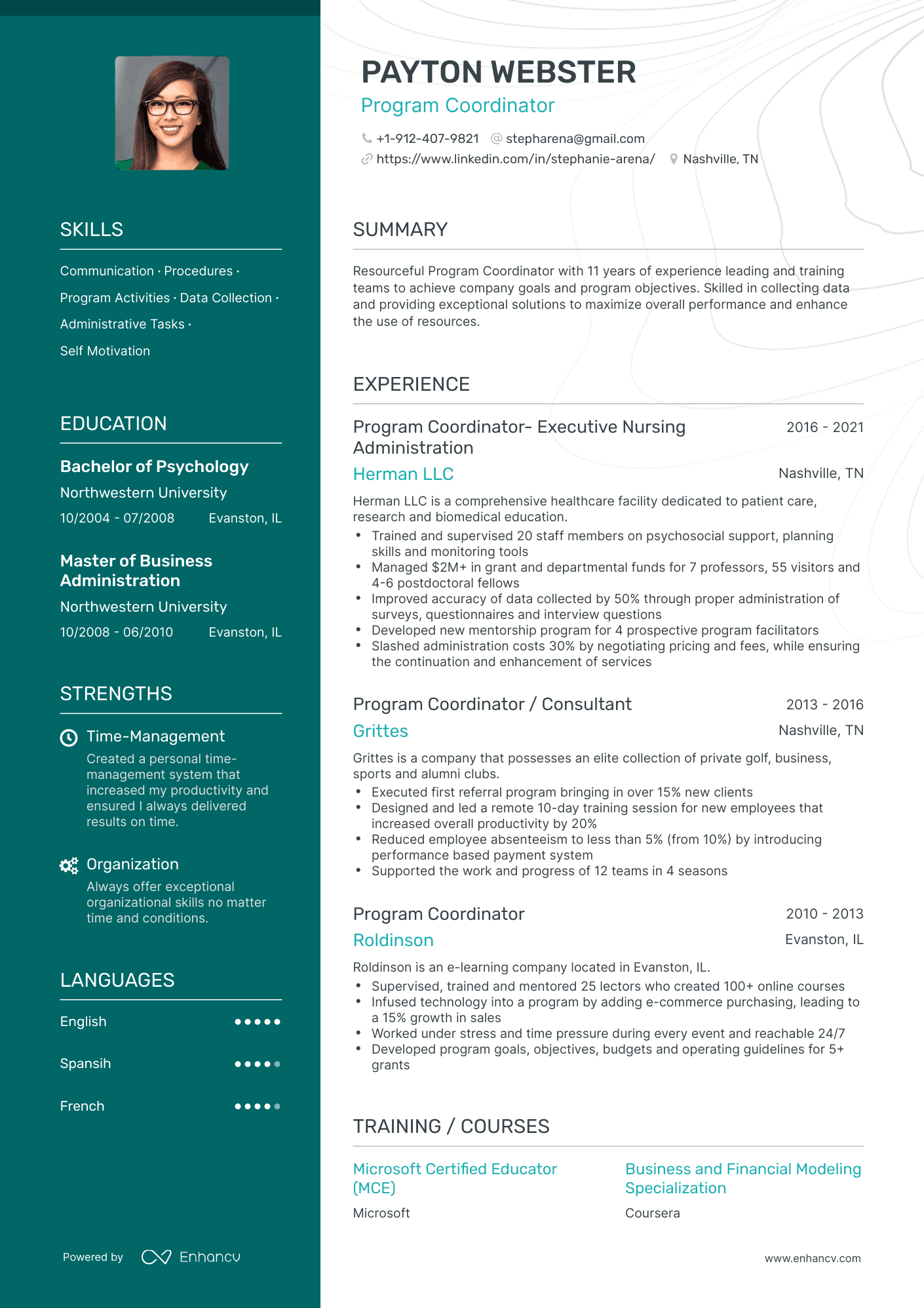 Program Coordinator Resume Examples & Guide for 2023 (Layout, Skills ...