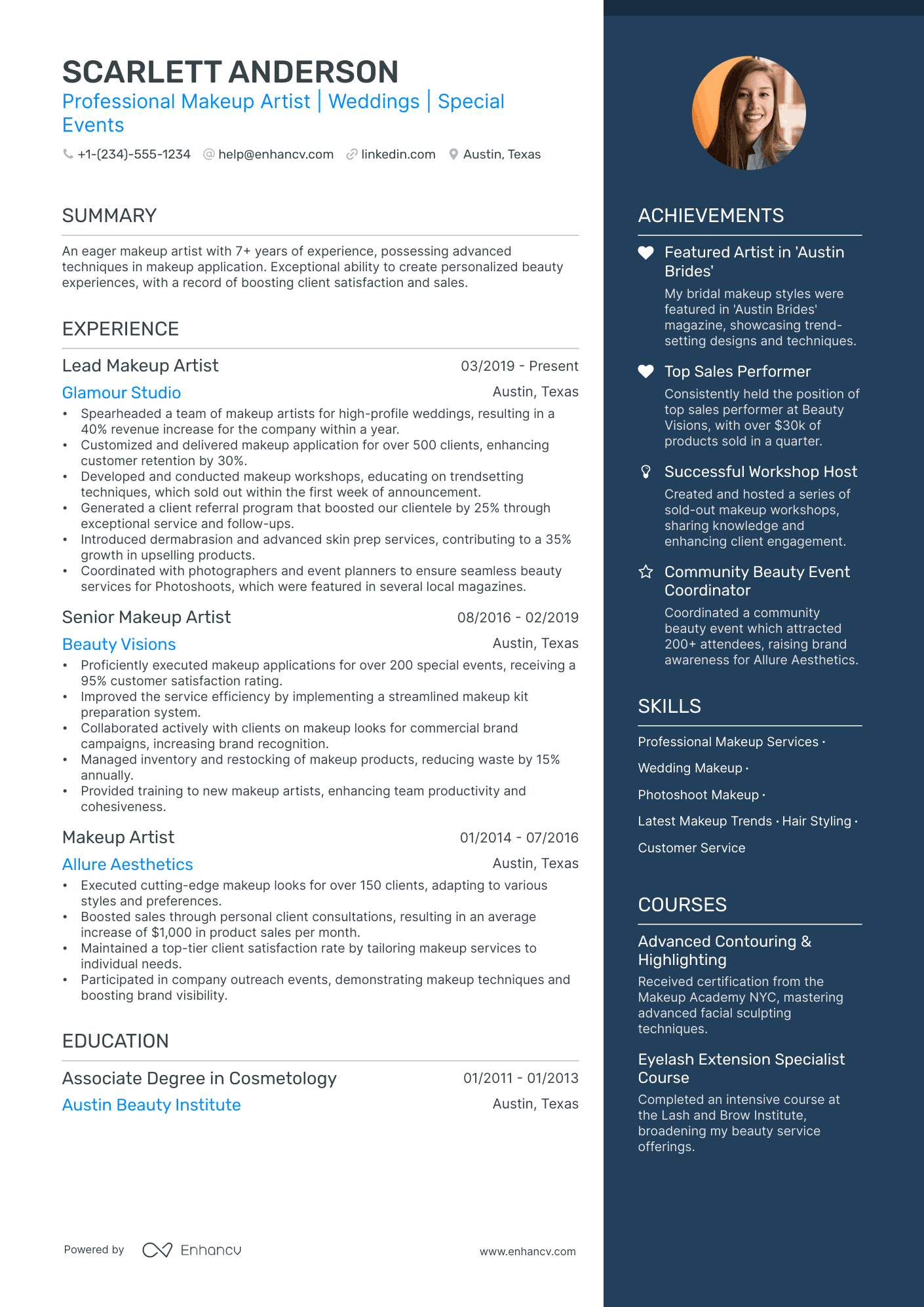 5 Freelance Makeup Artist Resume Examples & Guide for 2024