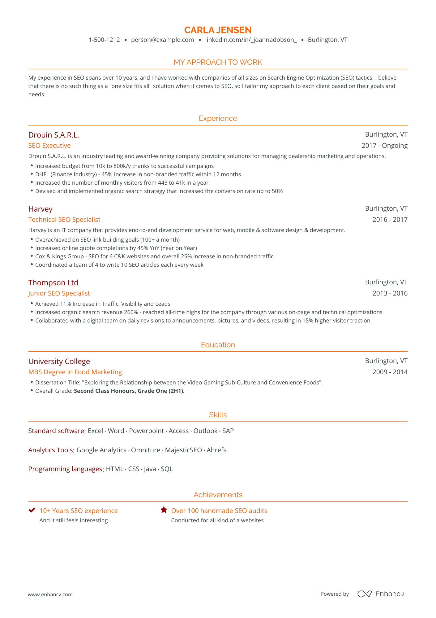 3 SEO Resume Examples & Guide for 2023