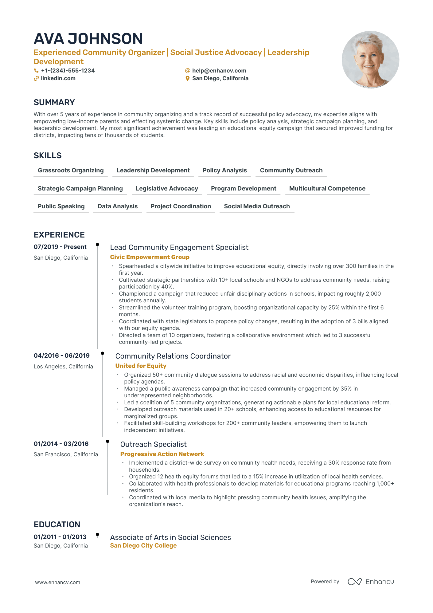 5 Community Organizer Resume Examples & Guide for 2024